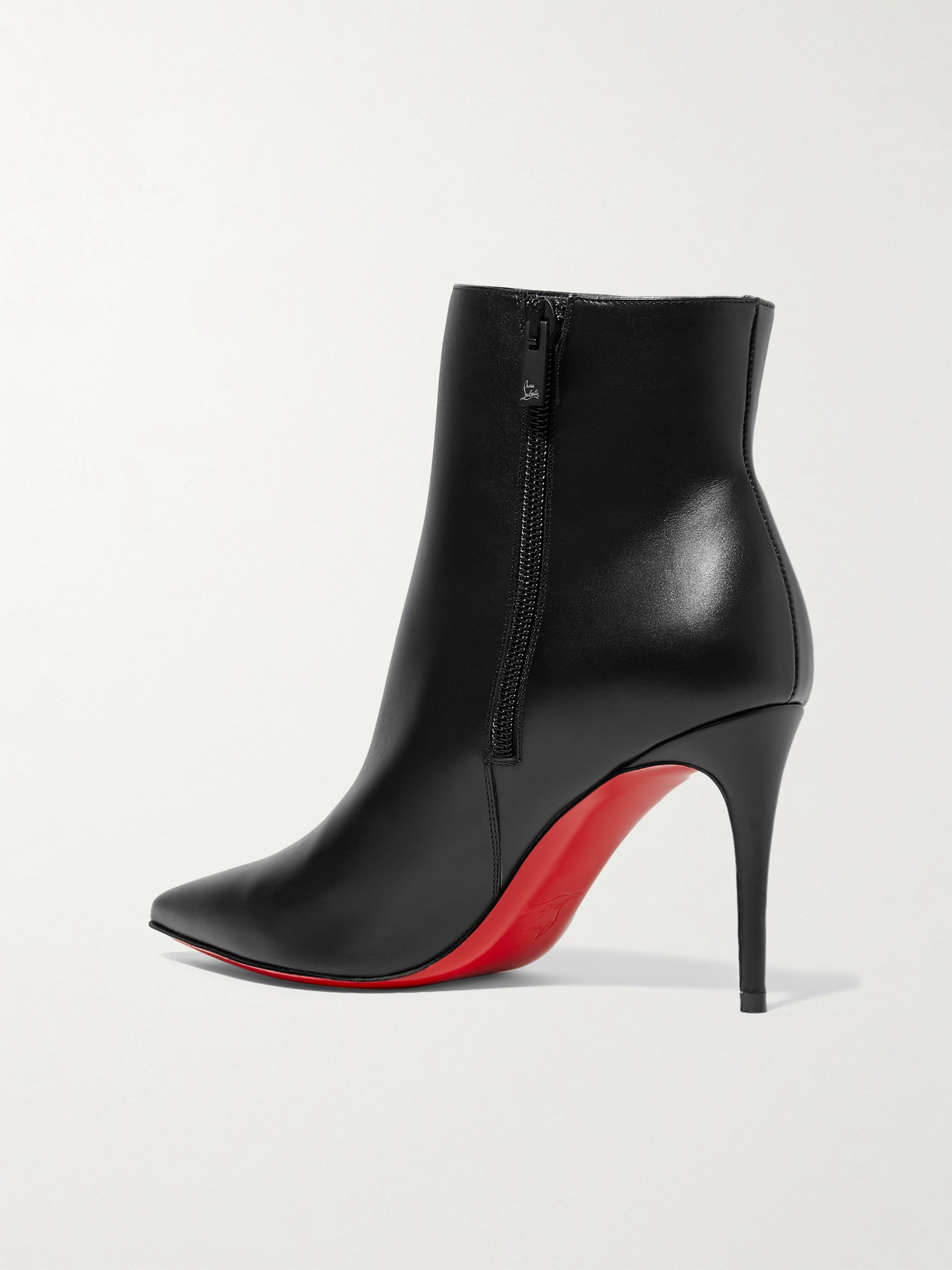 Shop Christian Louboutin So Kate Booty 85 Leather Ankle Boots In Black