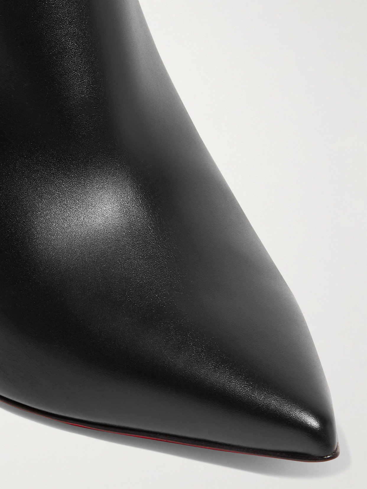 Shop Christian Louboutin So Kate Booty 85 Leather Ankle Boots In Black