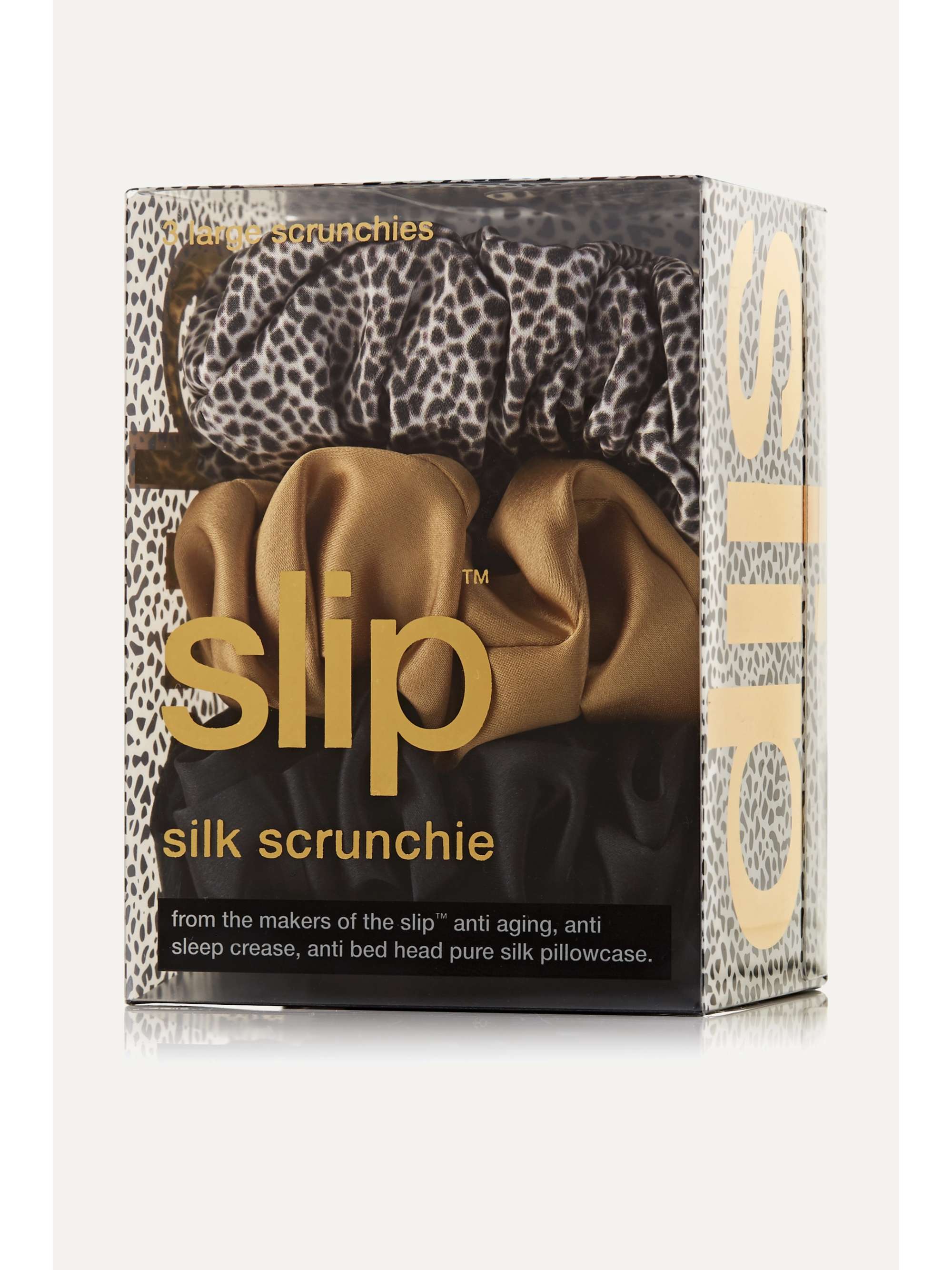 SLIP Set of three large silk hair ties