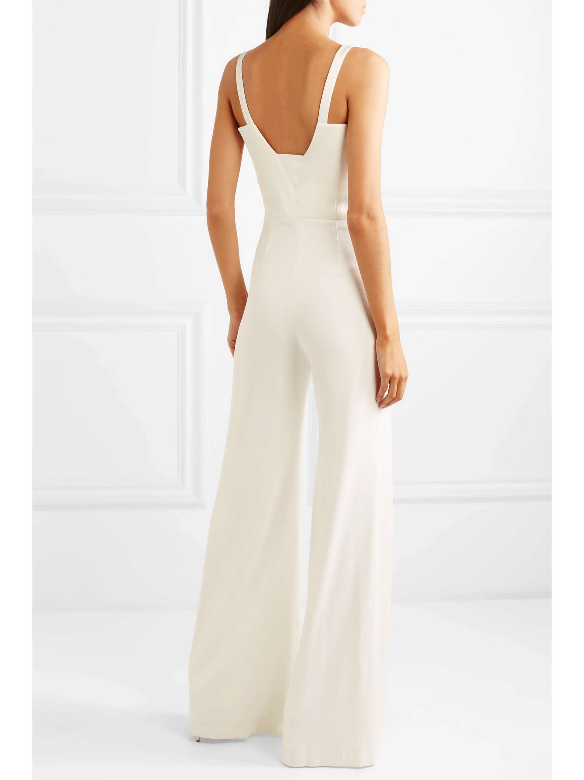 GALVAN Paneled crepe jumpsuit
