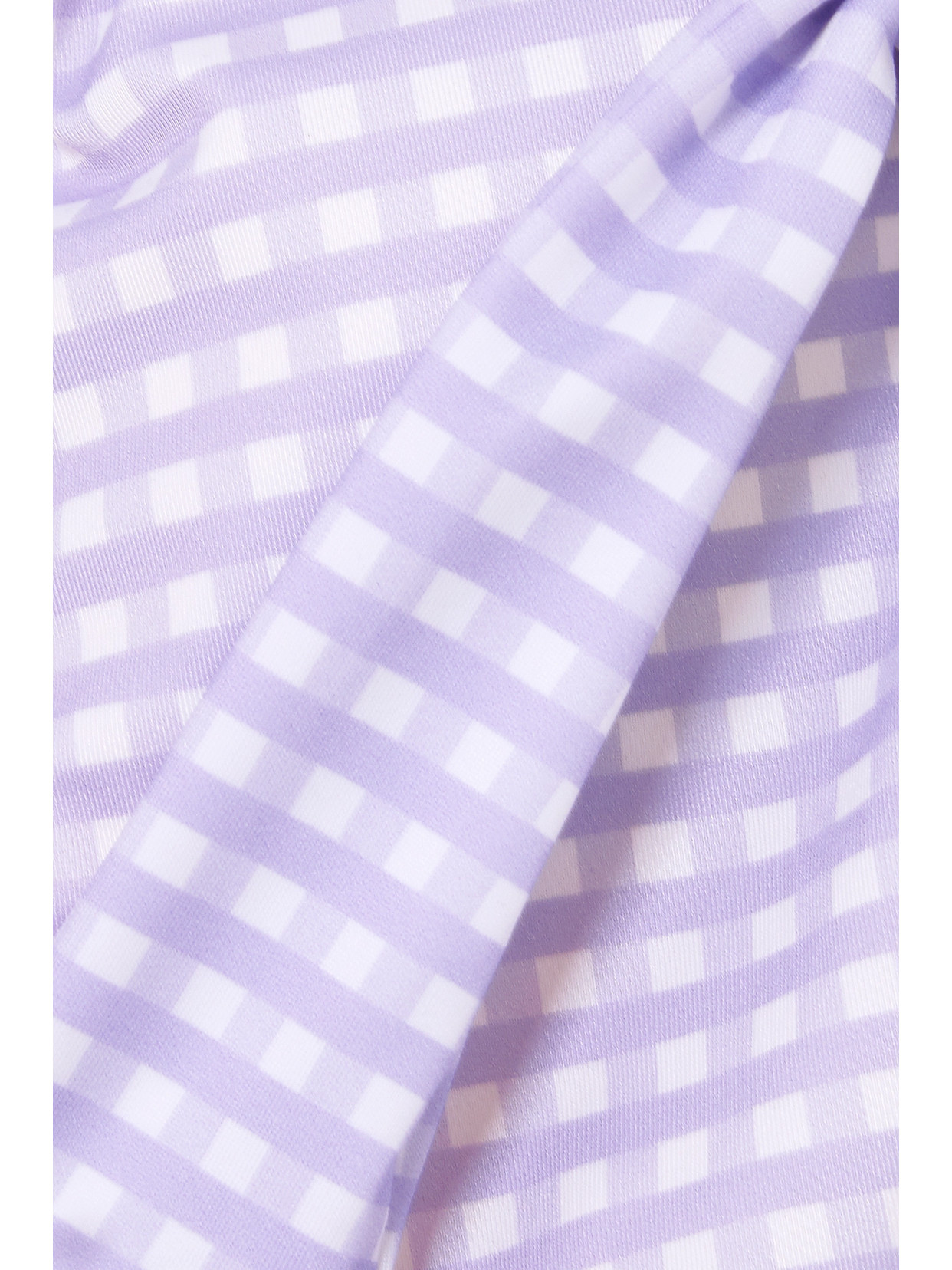 Peony + Net Sustain Gingham Bandeau Bikini Top In Purple