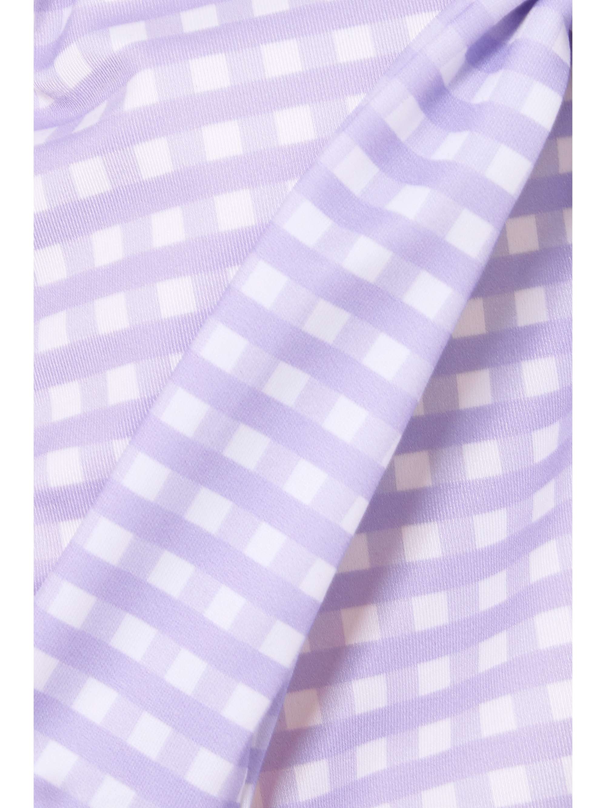 PEONY + NET SUSTAIN gingham bandeau bikini top