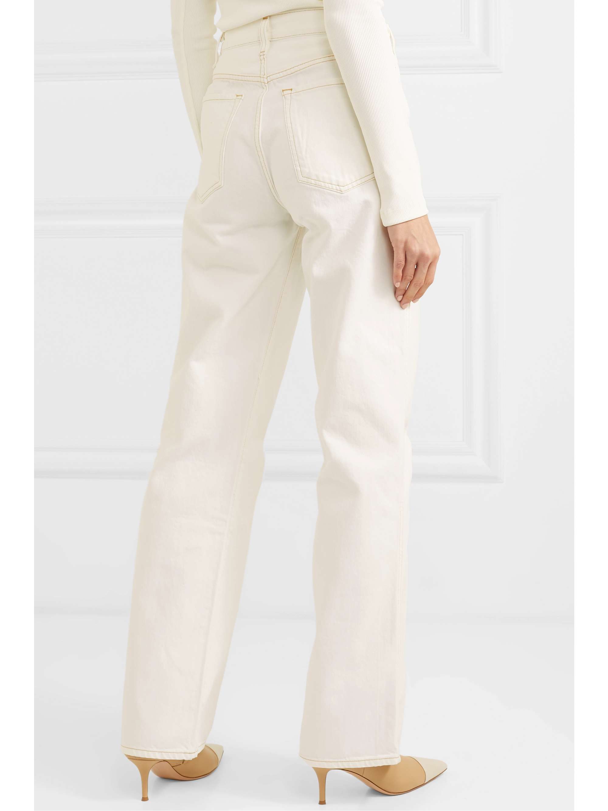 GOLDSIGN High-rise wide-leg jeans