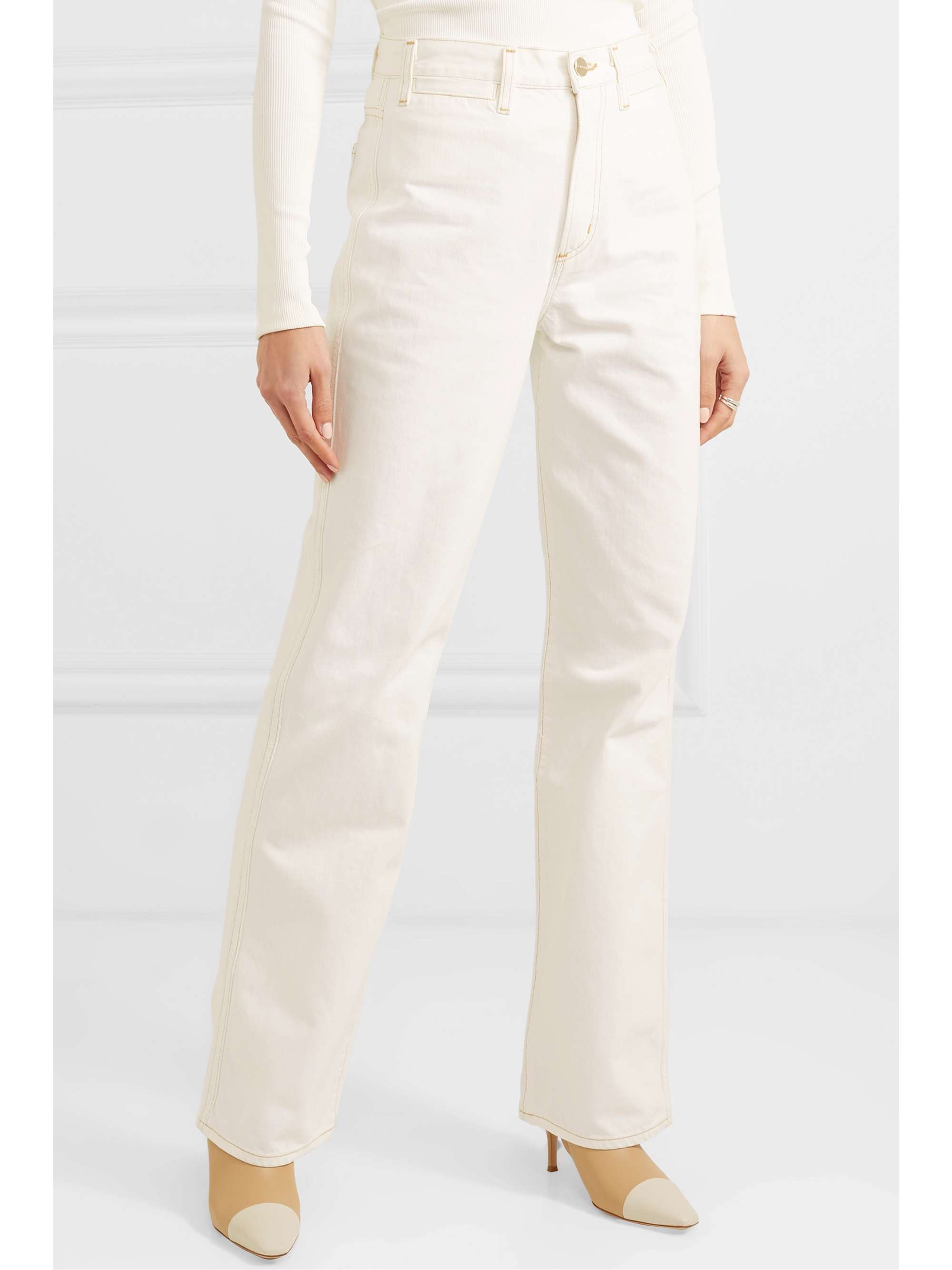 GOLDSIGN High-rise wide-leg jeans