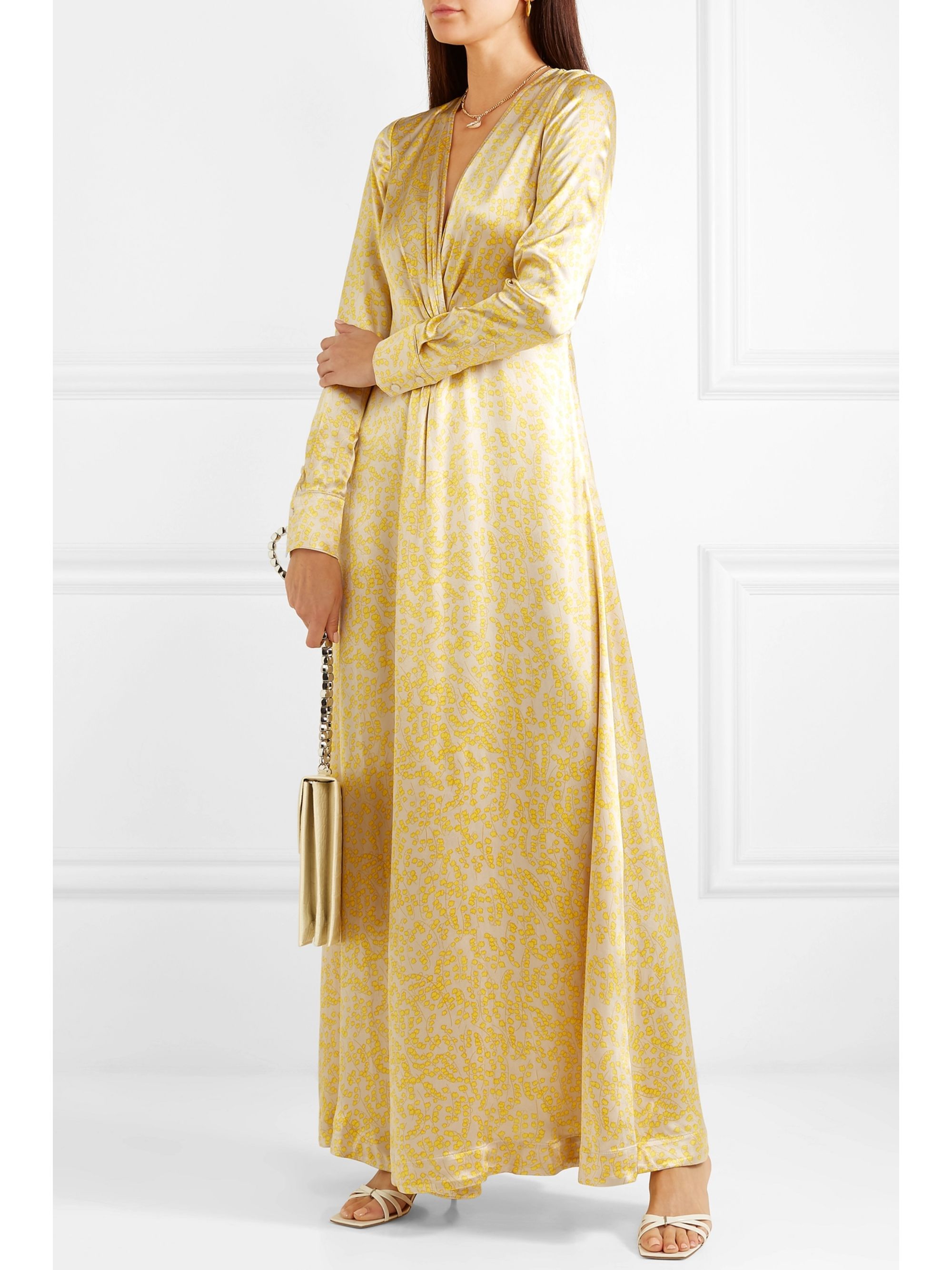 ganni floral maxi dress