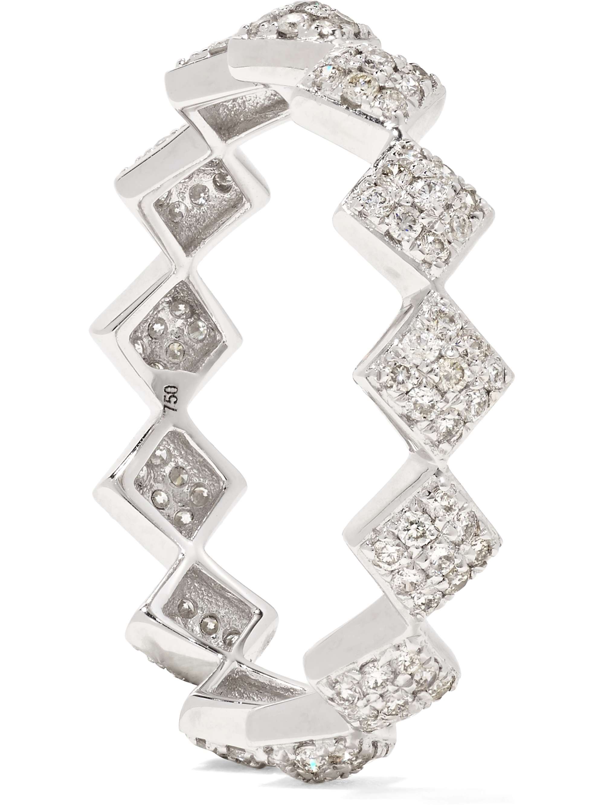 OFIRA Tattoo 18-karat white gold diamond ring