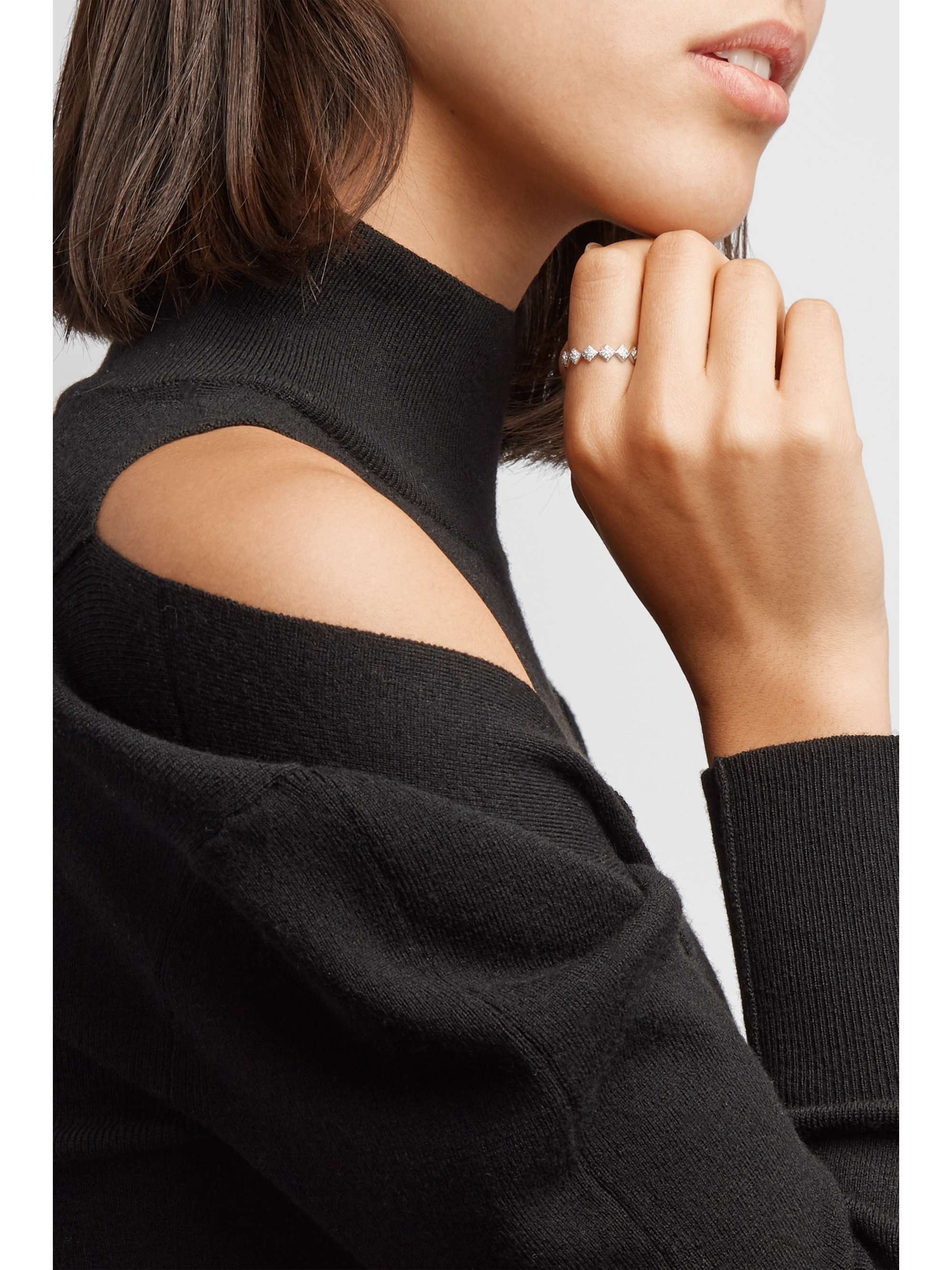 OFIRA Tattoo 18-karat white gold diamond ring