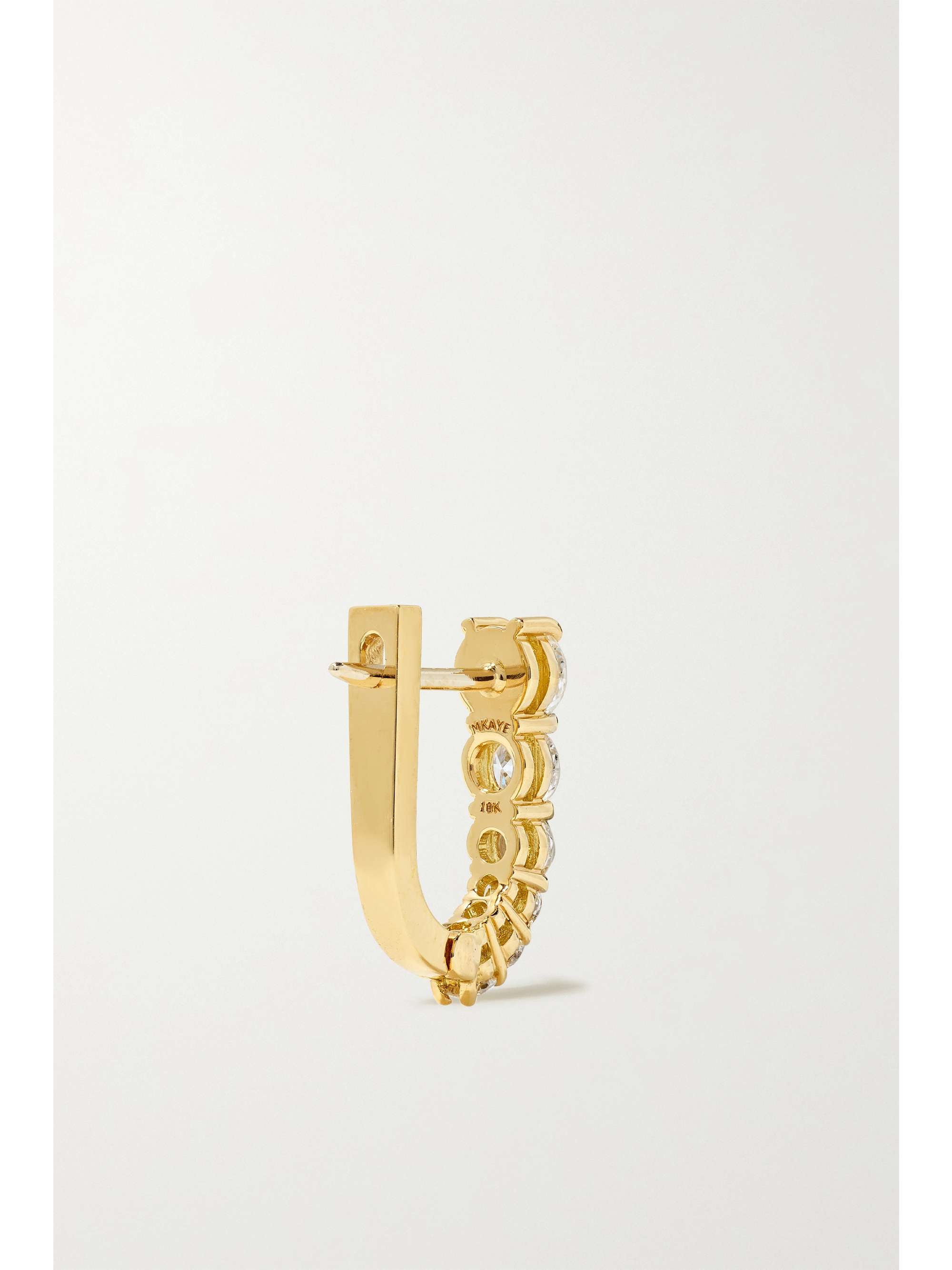 MELISSA KAYE Aria U Huggie 18-karat gold diamond earrings