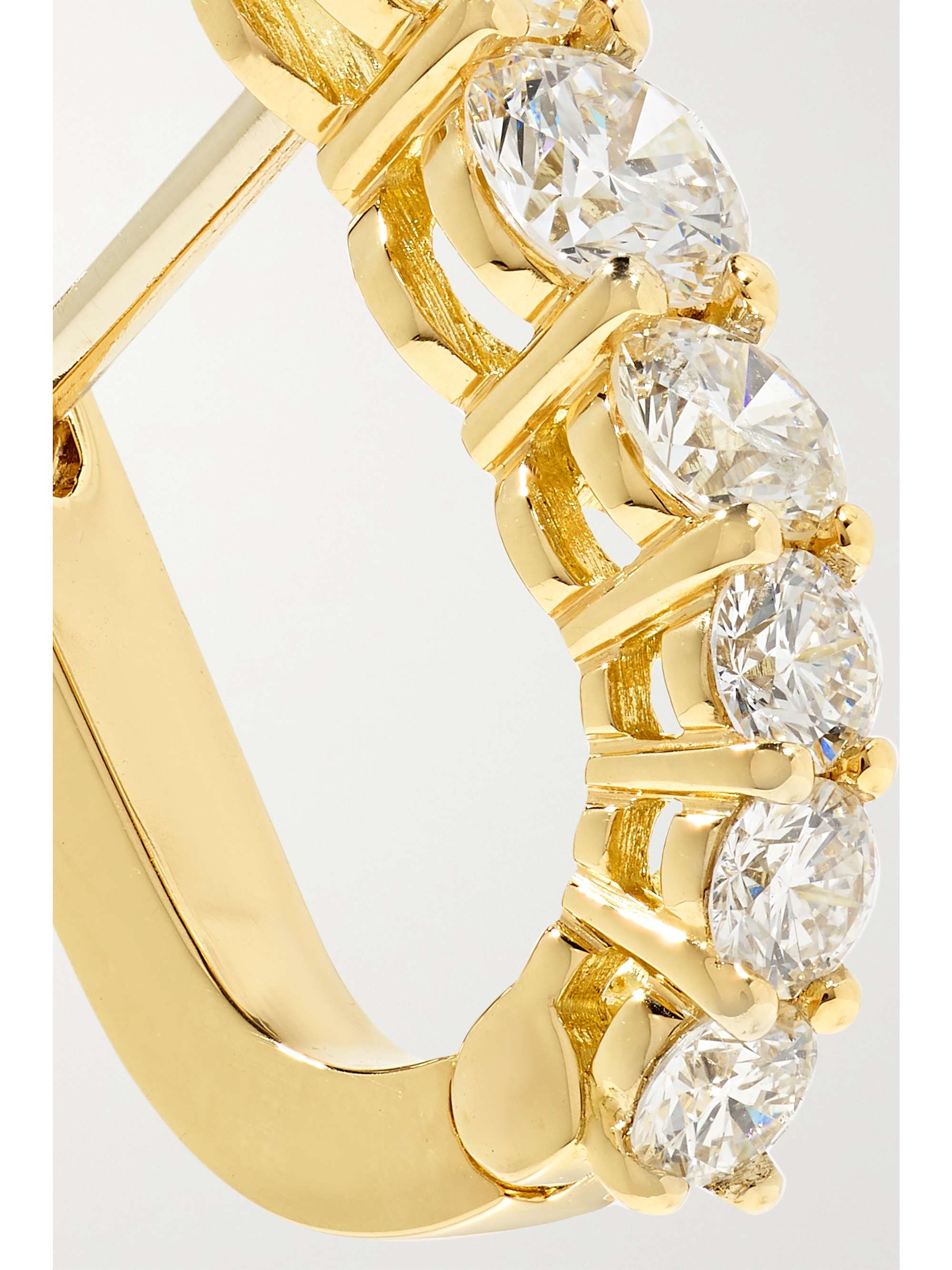 MELISSA KAYE Aria U Huggie 18-karat gold diamond earrings