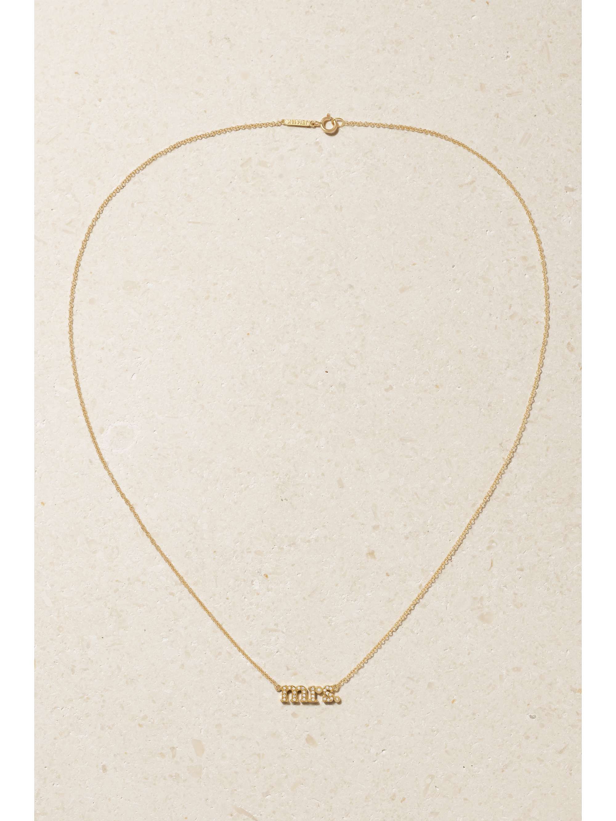 JENNIFER MEYER Mrs 18-karat gold diamond necklace