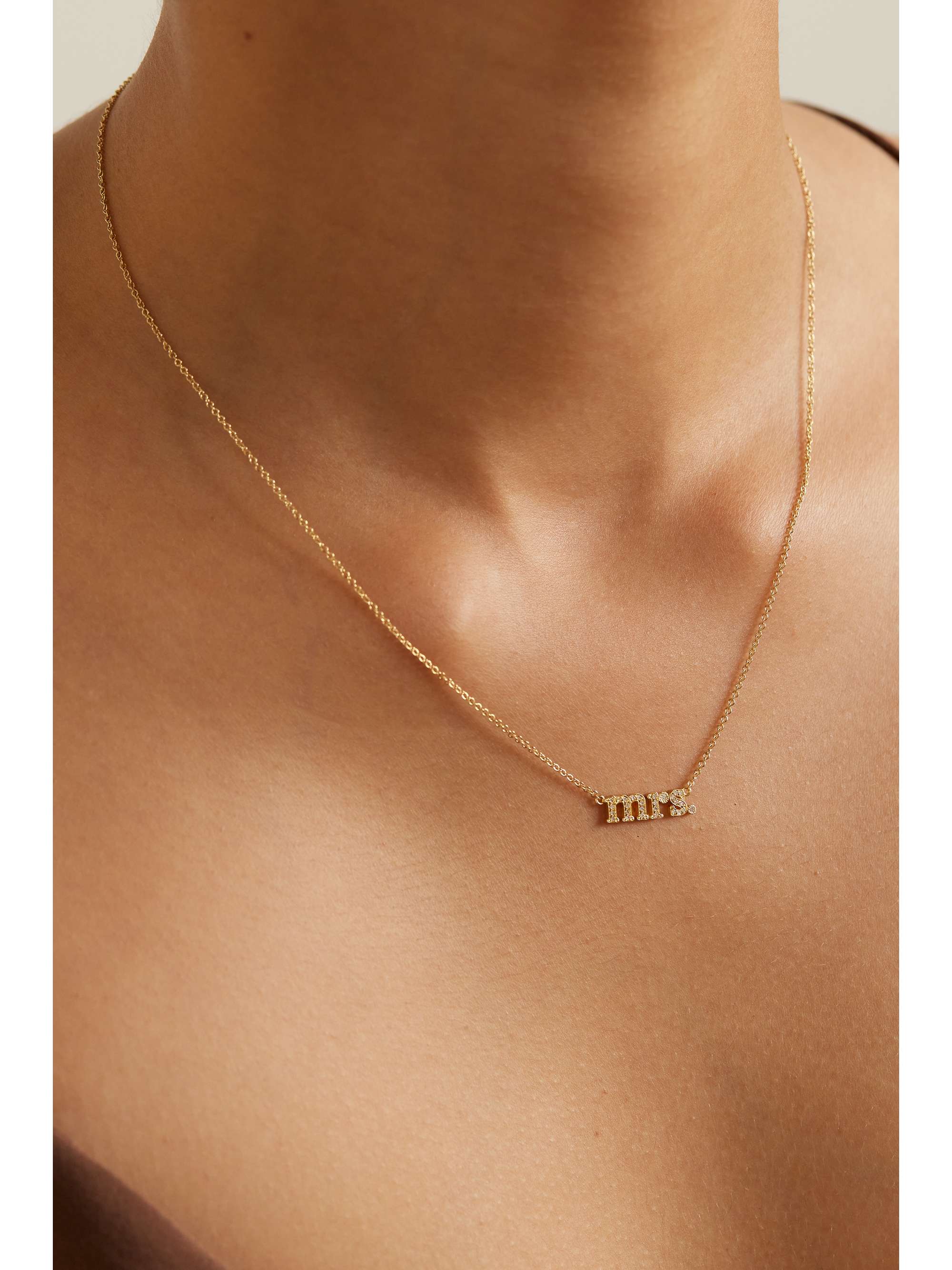 JENNIFER MEYER Mrs 18-karat gold diamond necklace