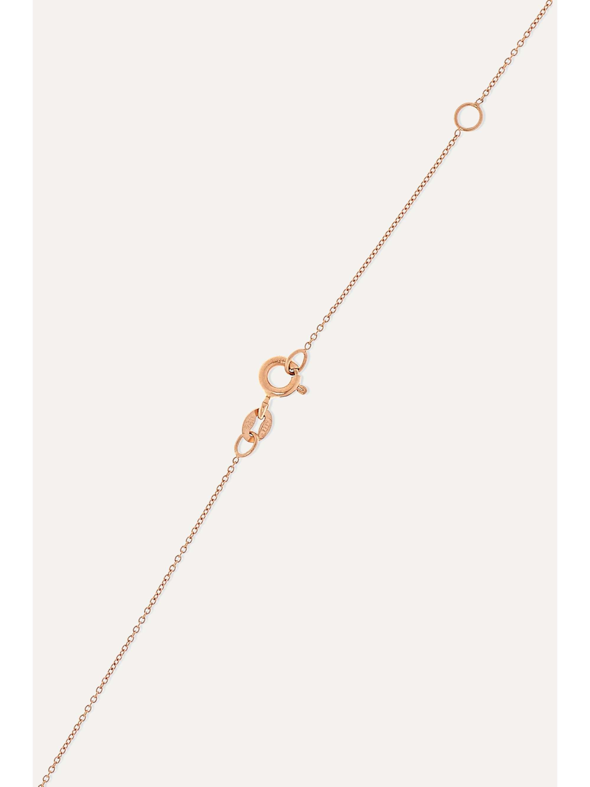 DIANE KORDAS Star Charm 18-karat rose gold diamond necklace
