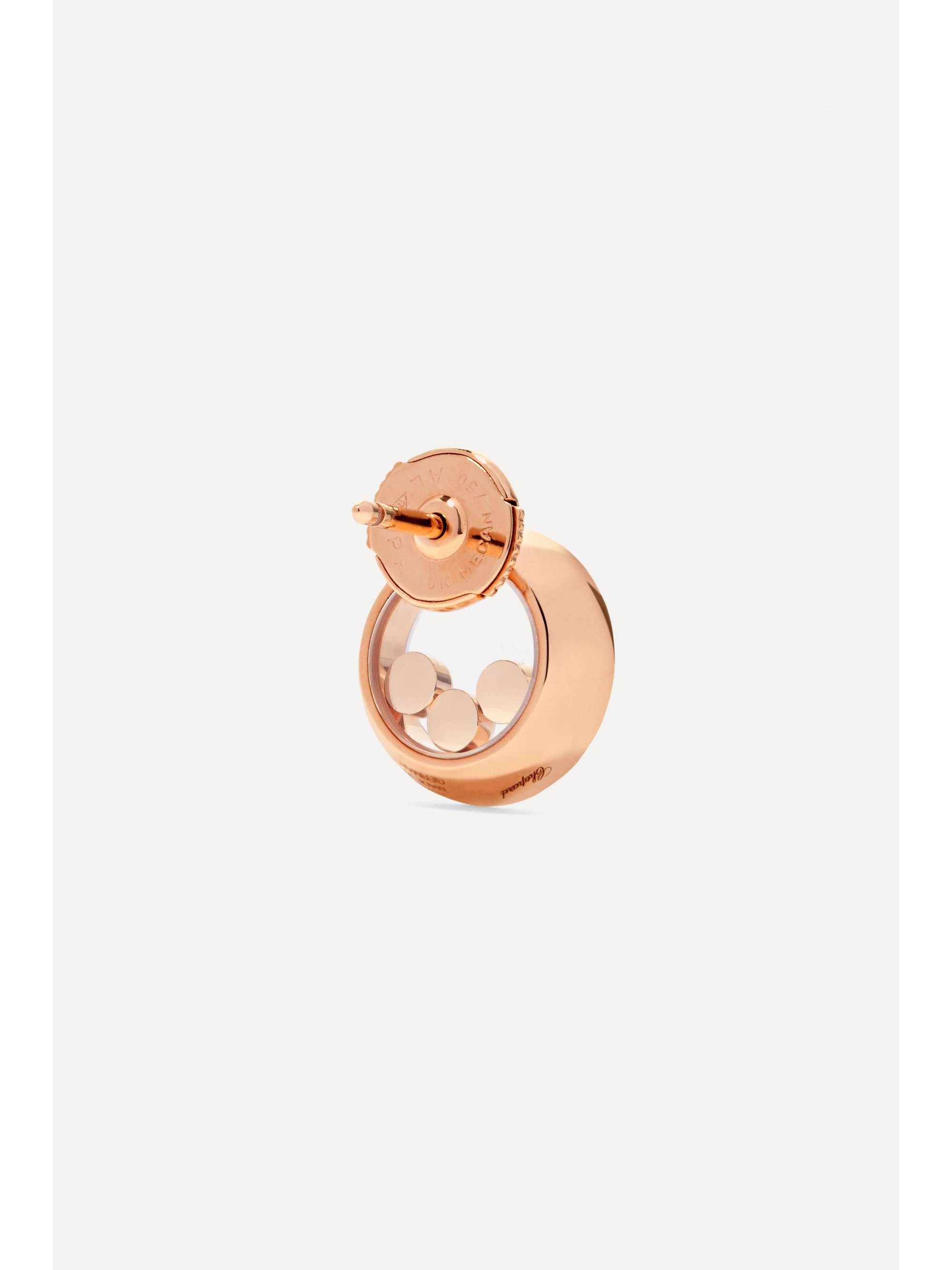 CHOPARD Happy Diamonds 18-karat rose gold diamond earrings