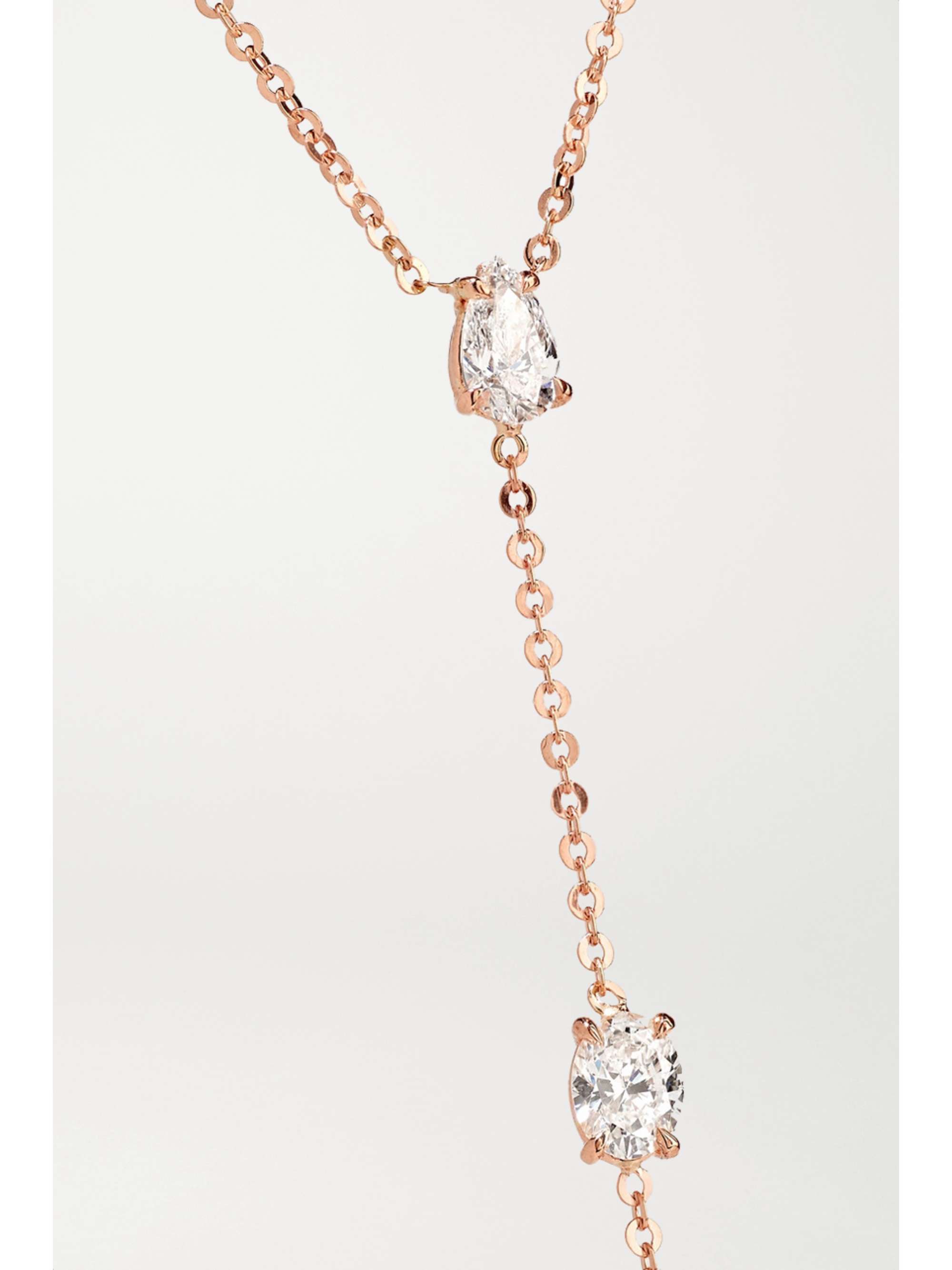 ANITA KO 18-karat rose gold diamond necklace