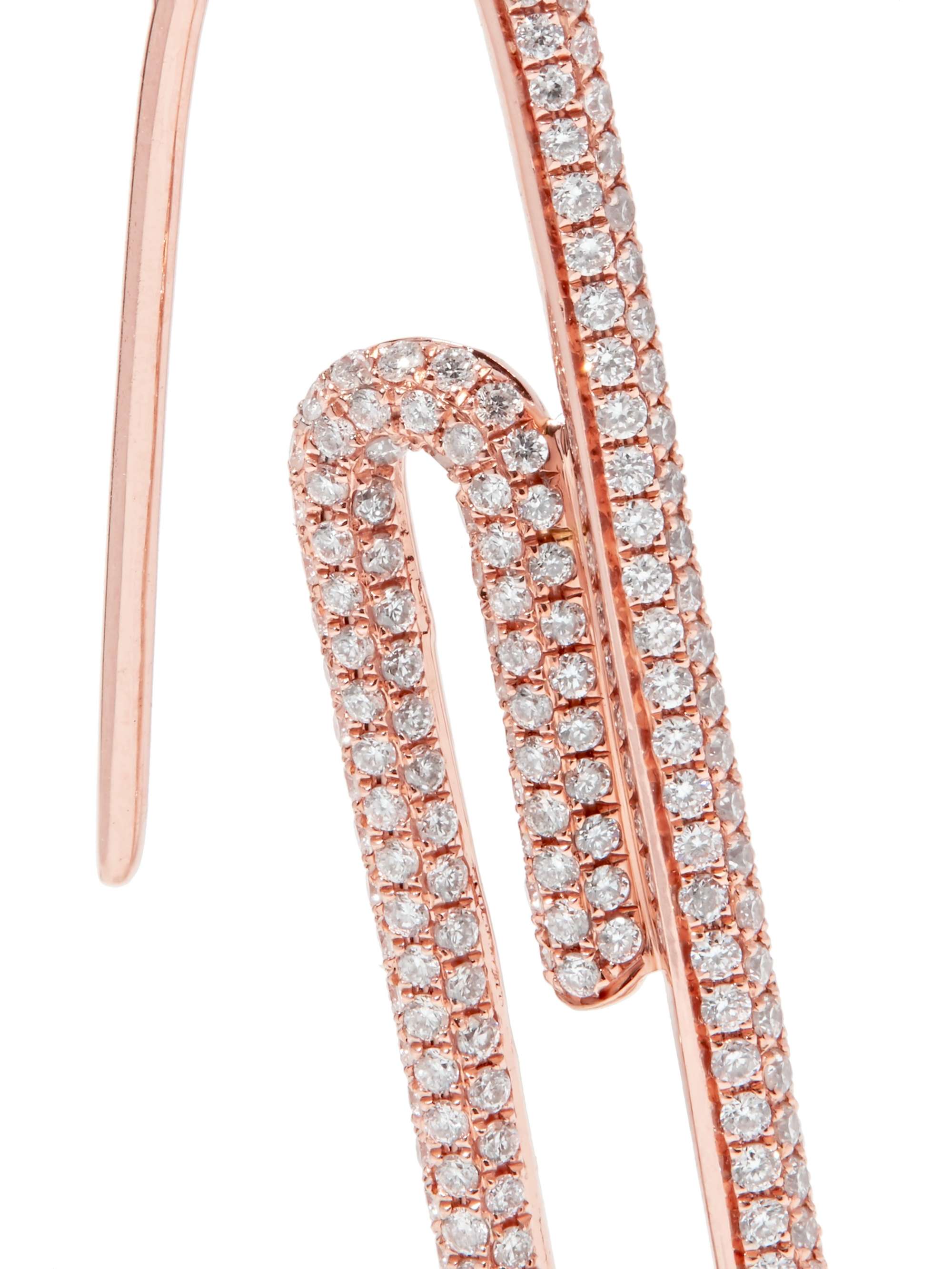 ANITA KO 18-karat rose gold diamond earring