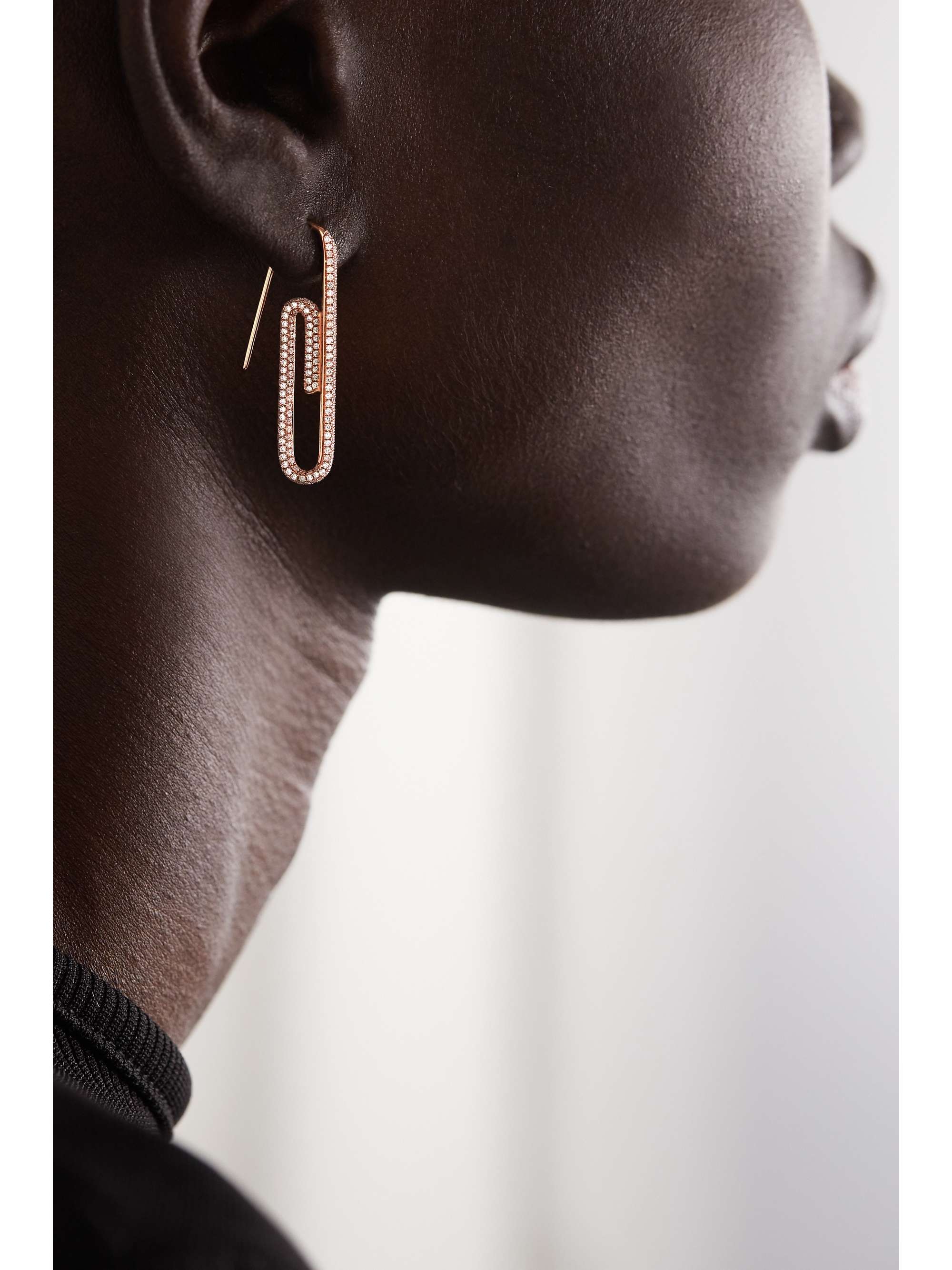ANITA KO 18-karat rose gold diamond earring
