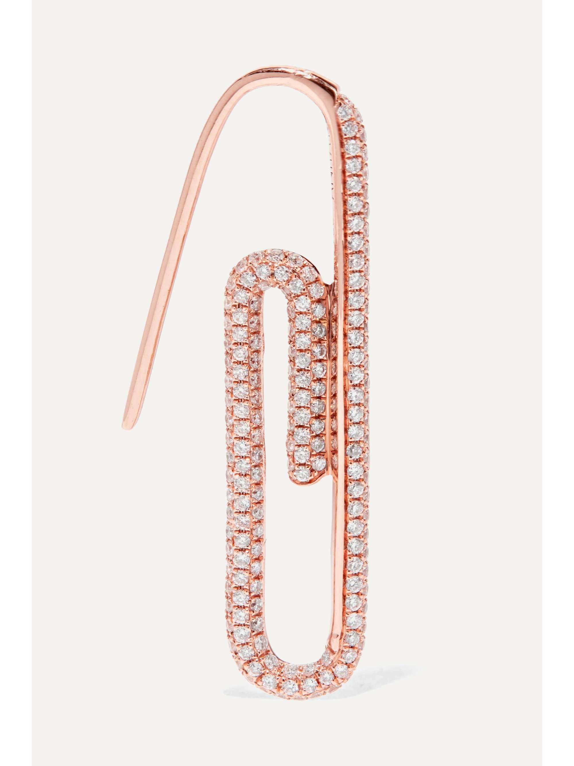 ANITA KO 18-karat rose gold diamond earring