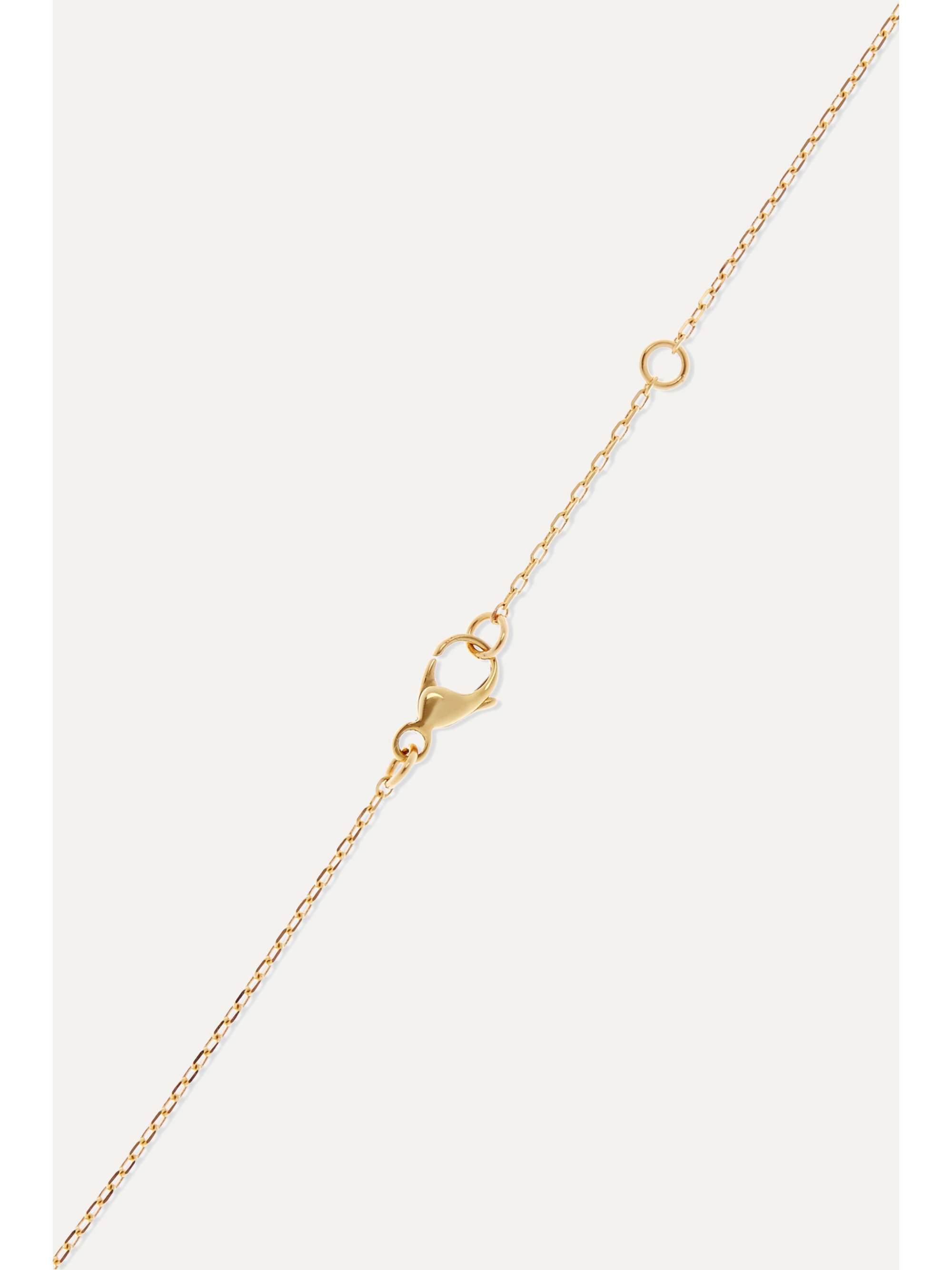 BOUCHERON Quatre Classique Mini 18-karat yellow, white and rose gold, PVD and diamond necklace