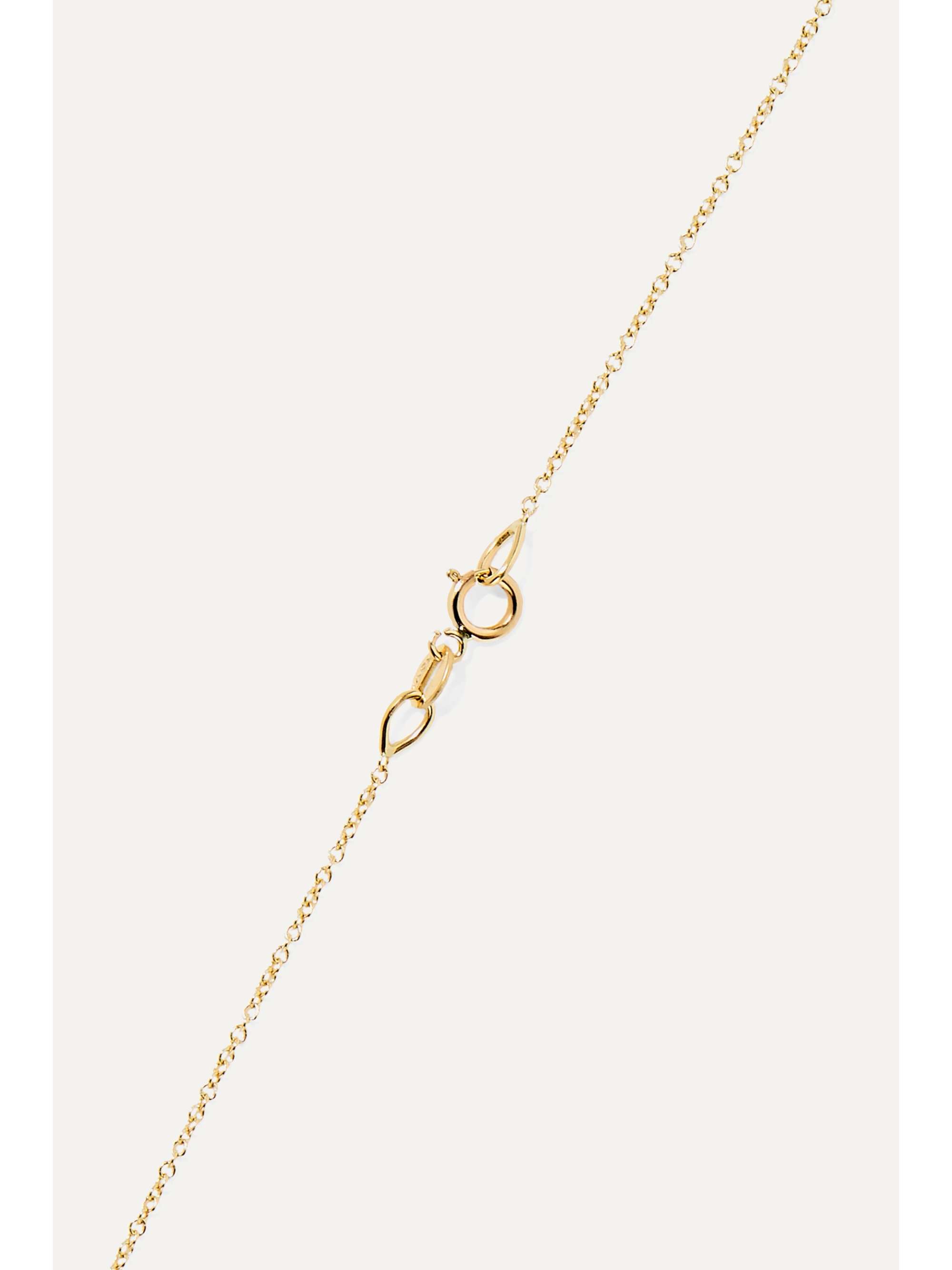 ANDREA FOHRMAN Crescent Moon 18-karat gold diamond necklace