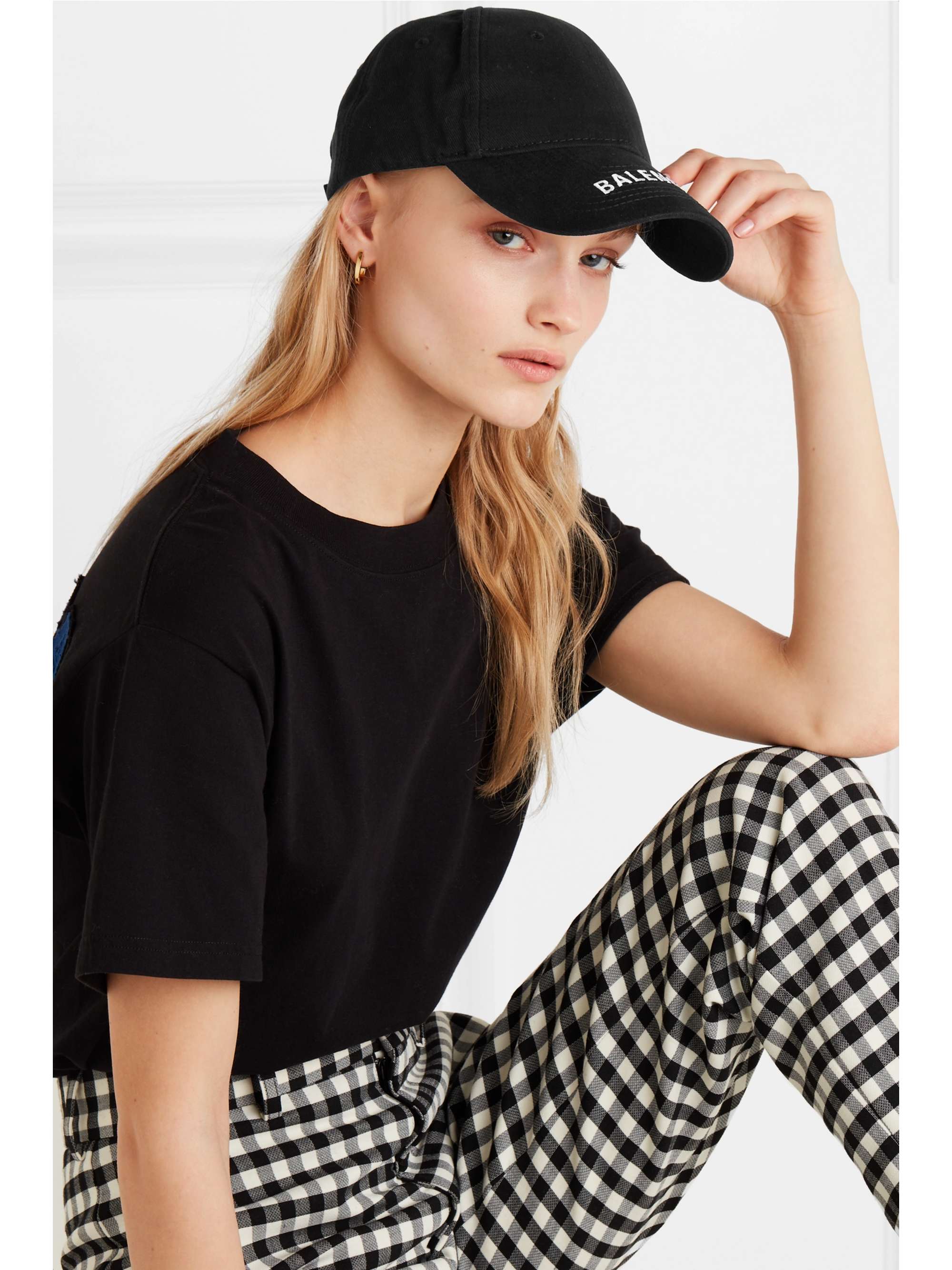BALENCIAGA Embroidered cotton-twill baseball cap