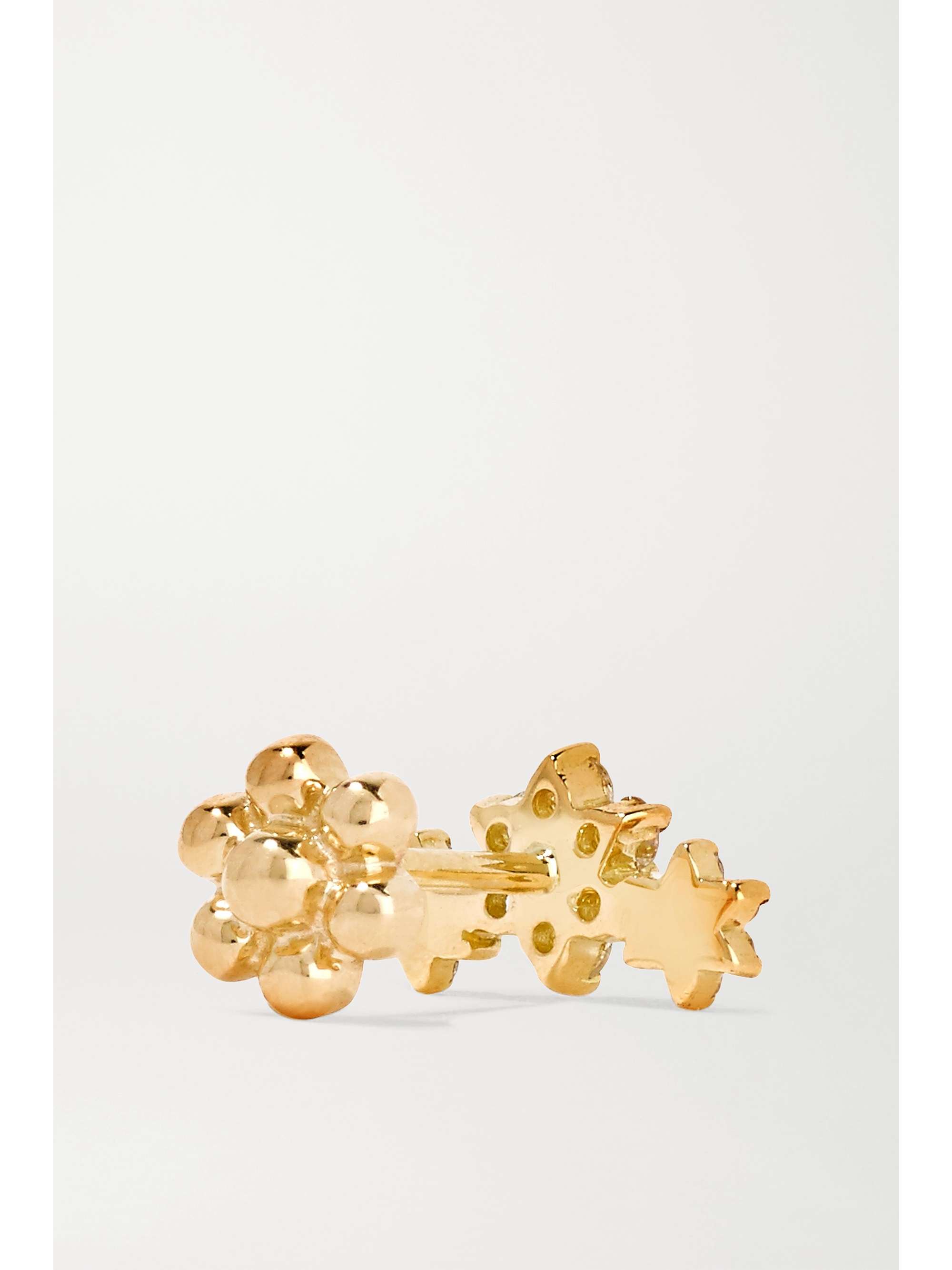 MARIA TASH Flower Garland 18-karat gold diamond earring