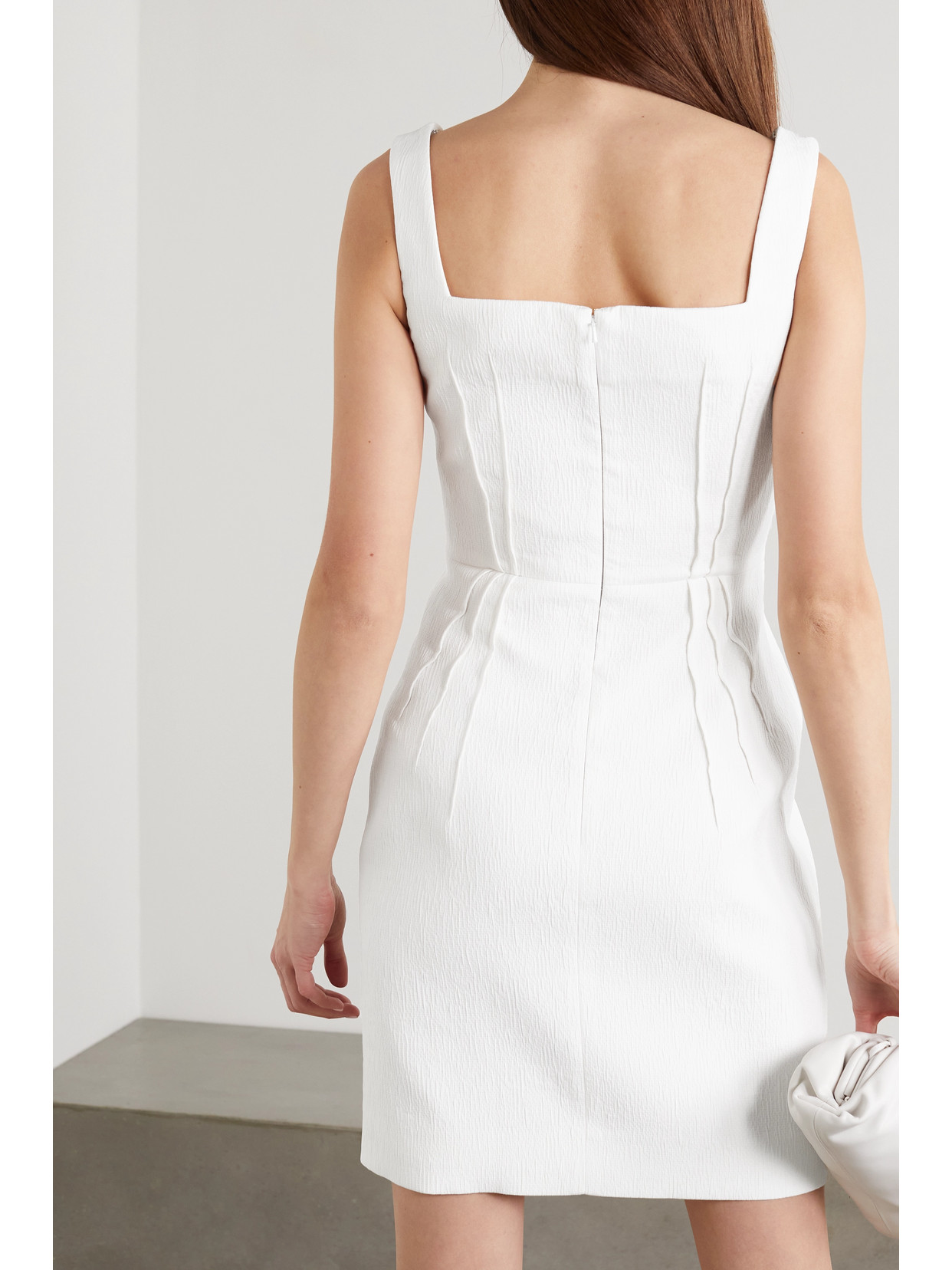 Emilia Wickstead Judita Cloqué Mini Dress In White