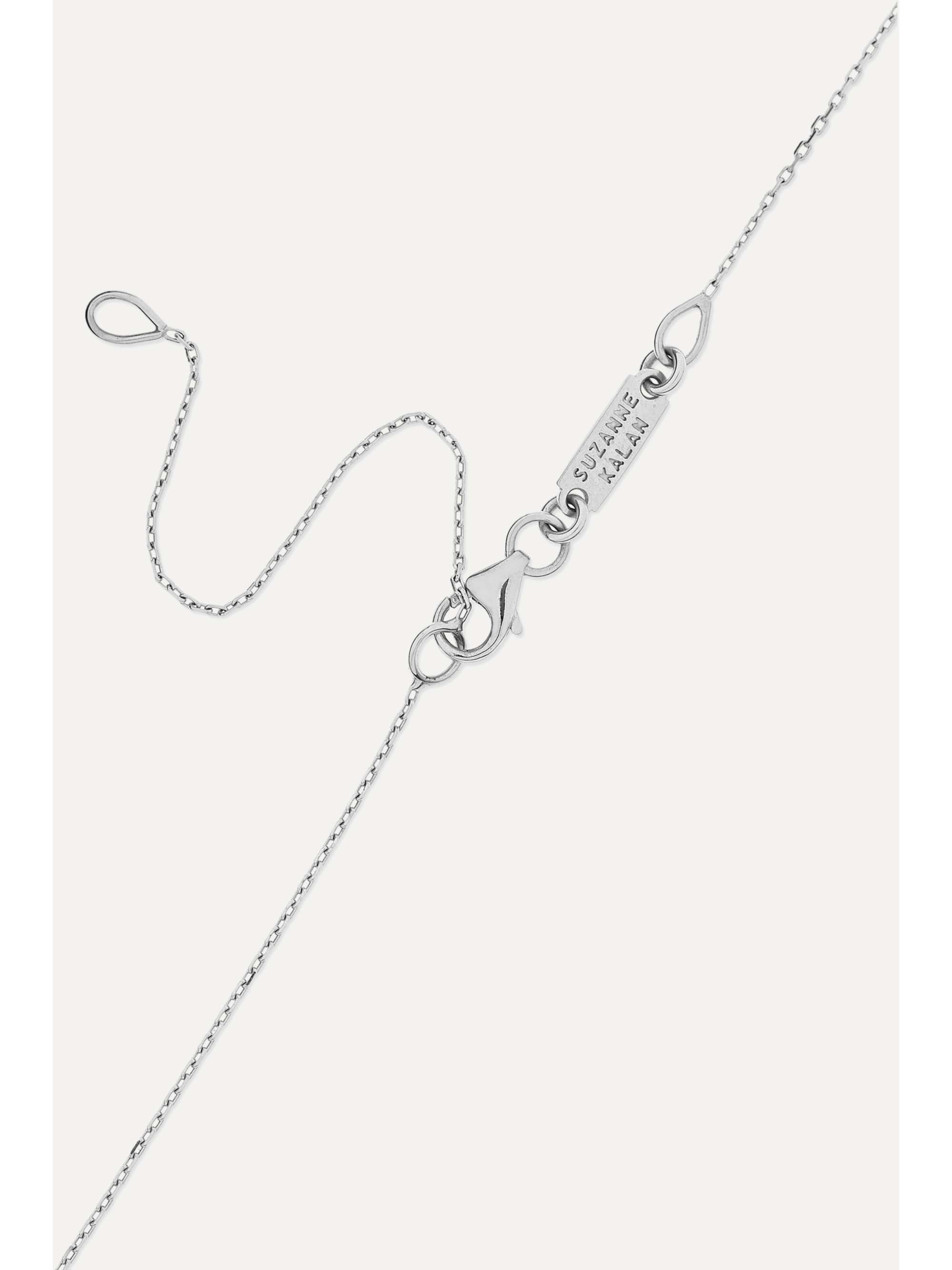 SUZANNE KALAN 18-karat white gold diamond necklace