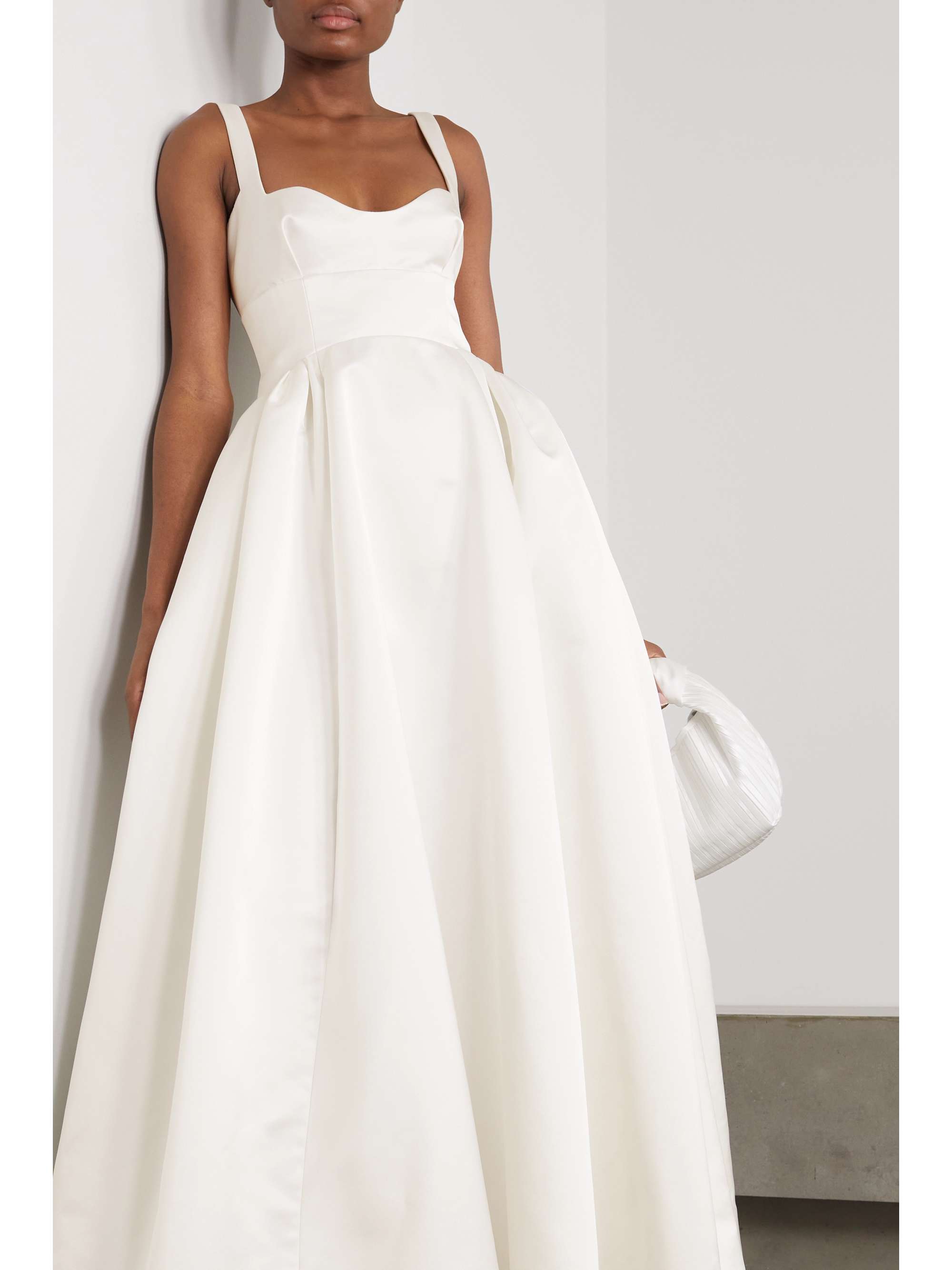 EMILIA WICKSTEAD Diamond duchesse-satin gown