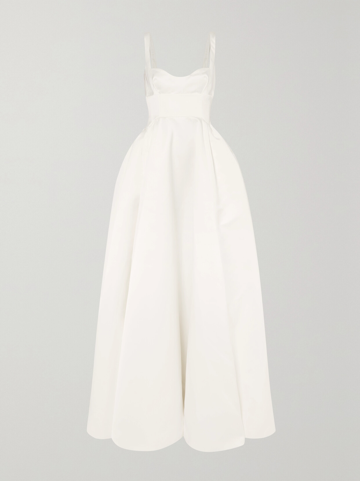 Emilia Wickstead Diamond Duchesse-satin Gown In White