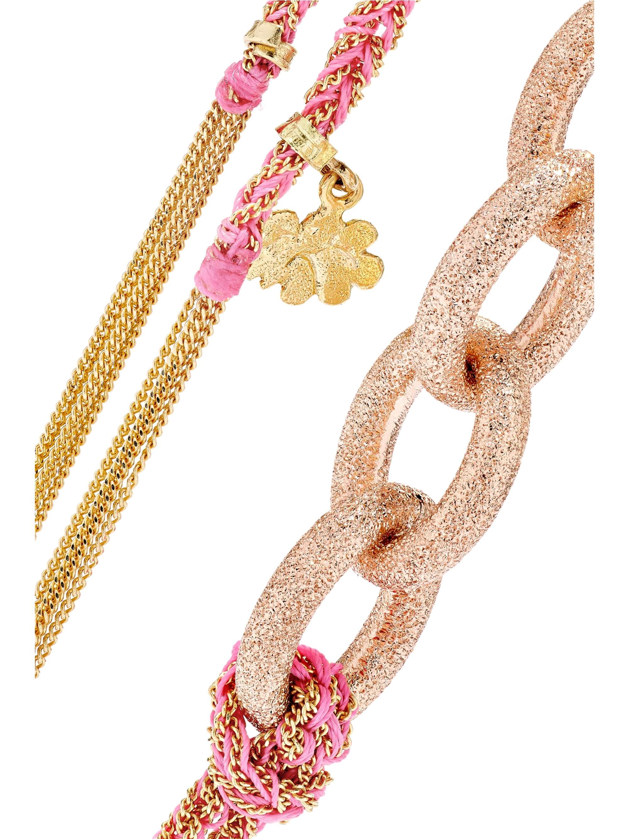 CAROLINA BUCCI Dream Lucky 18-karat gold and silk bracelet