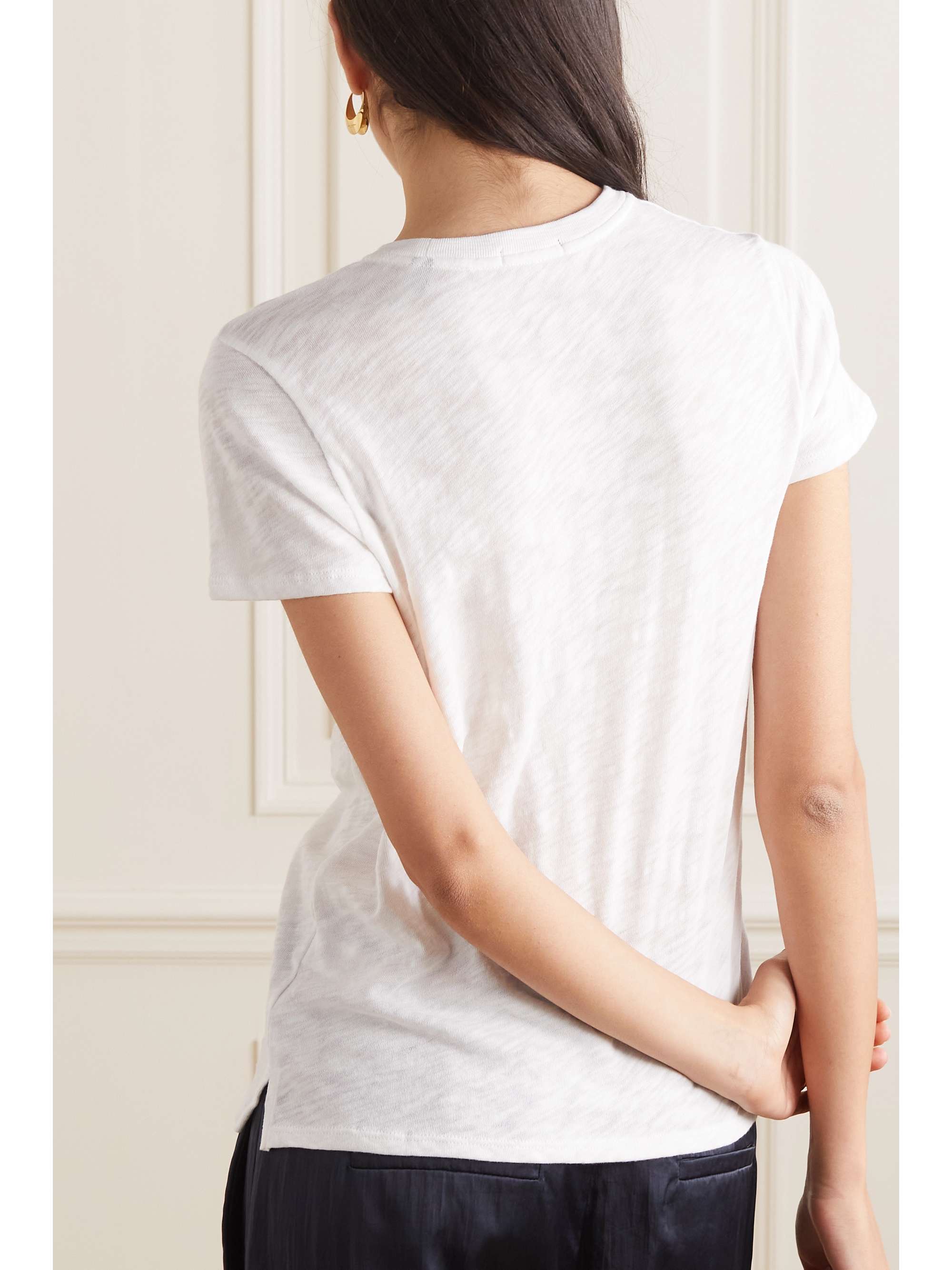 ATM Anthony Thomas Melillo Schoolboy Crewneck Tee - White