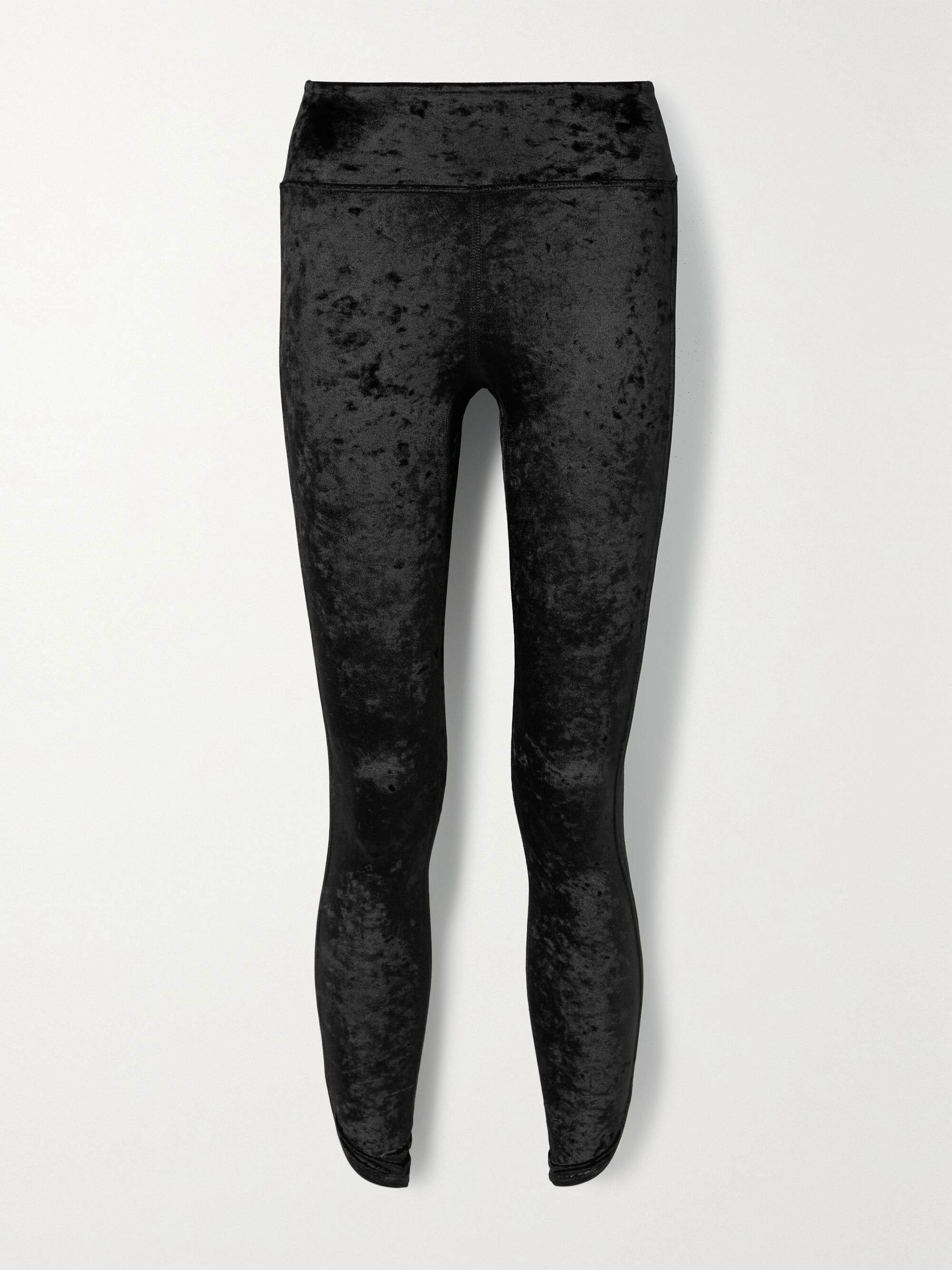 Black crushed velvet leggings Clearance
