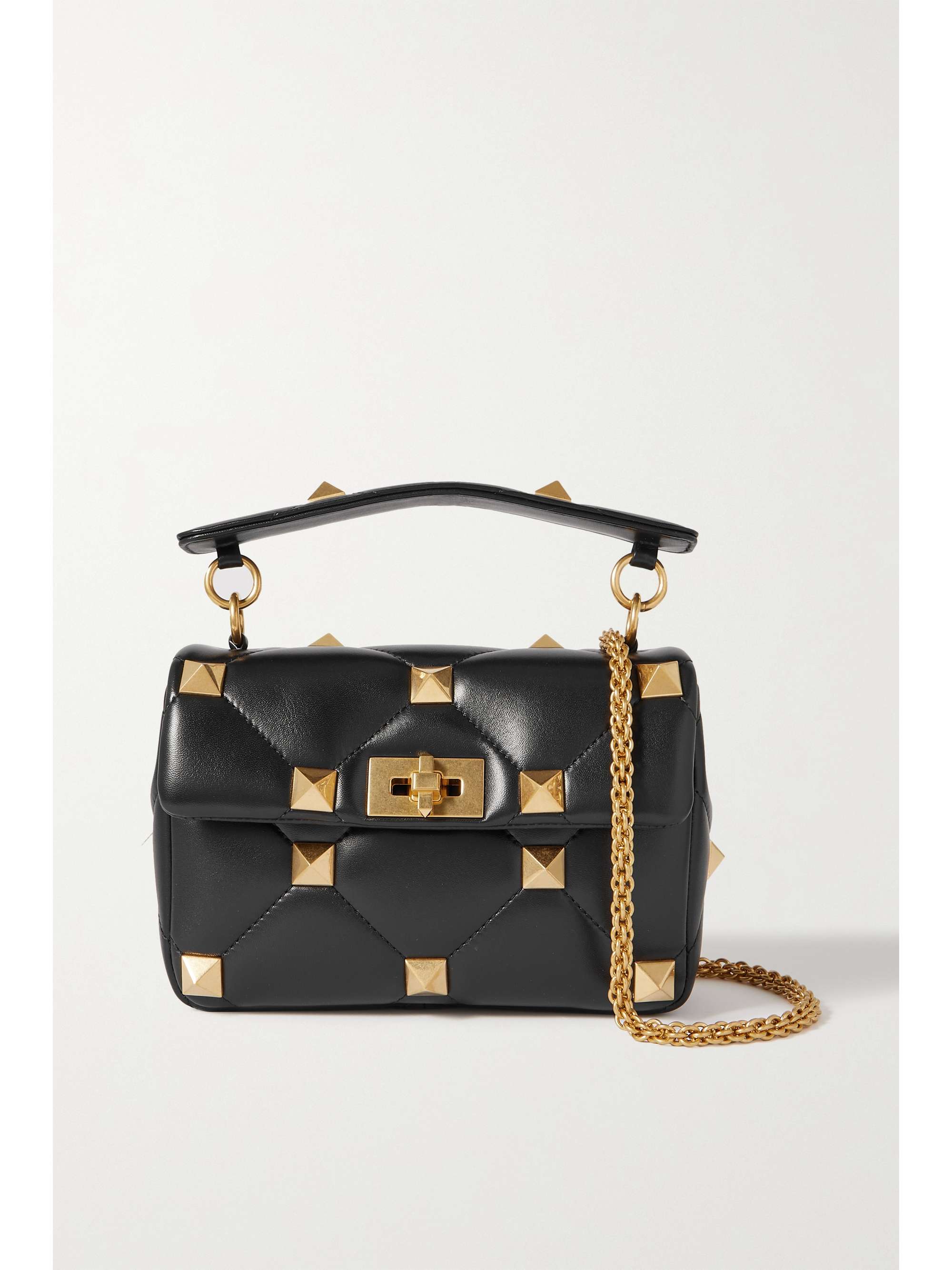 Black Valentino Garavani Roman quilted leather shoulder bag | VALENTINO |