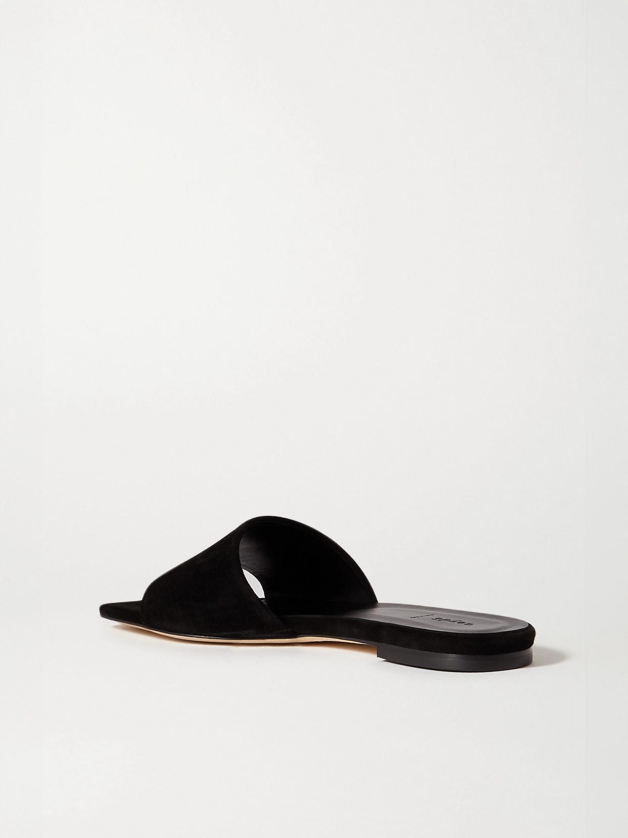 Shop Aeyde Anna Suede Slides In Black