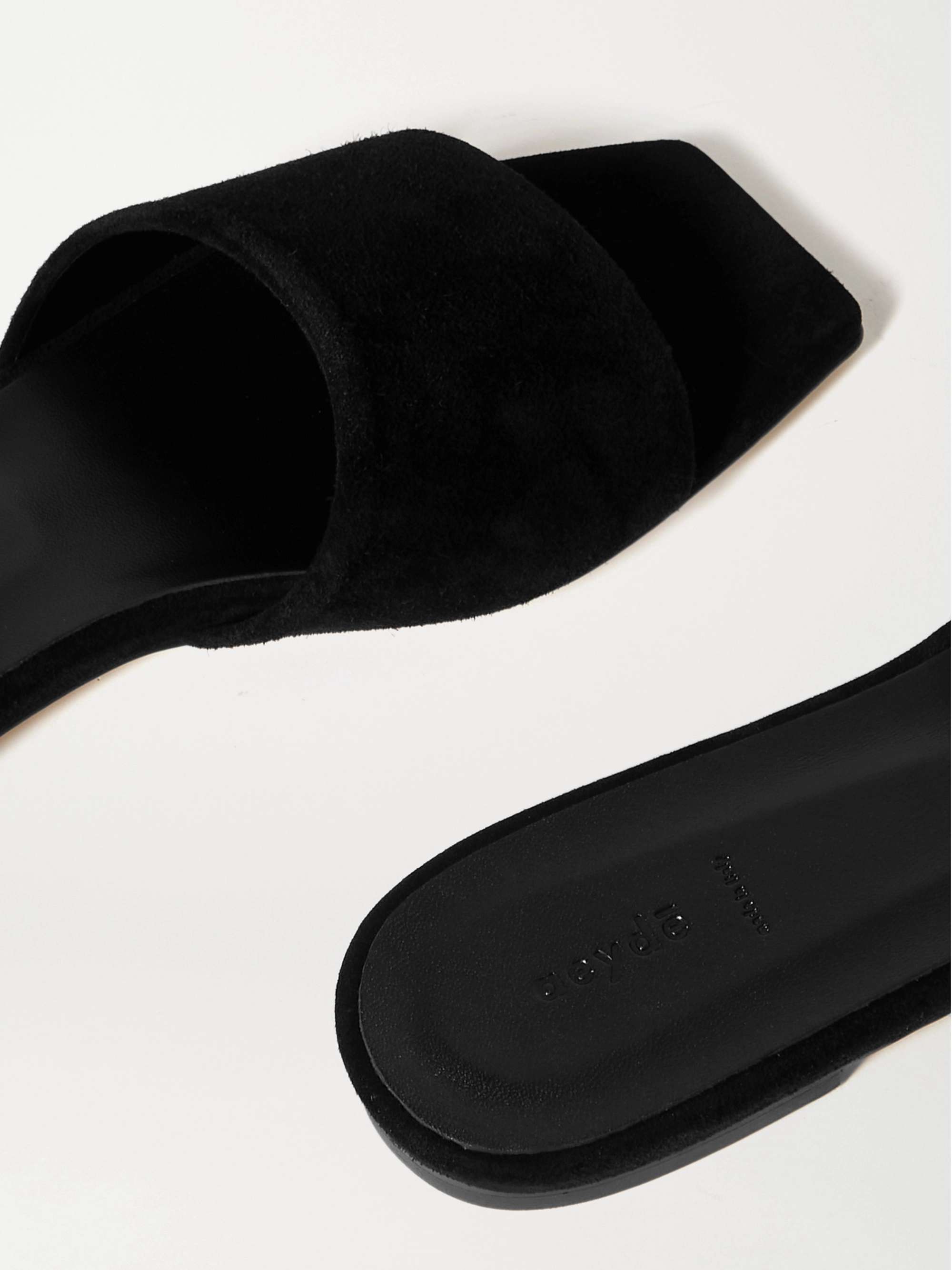 aeyde chrissy leather slides