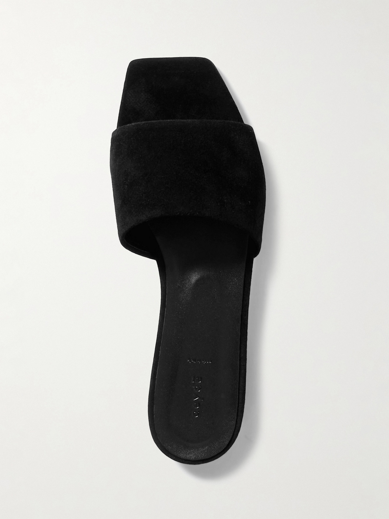 Shop Aeyde Anna Suede Slides In Black