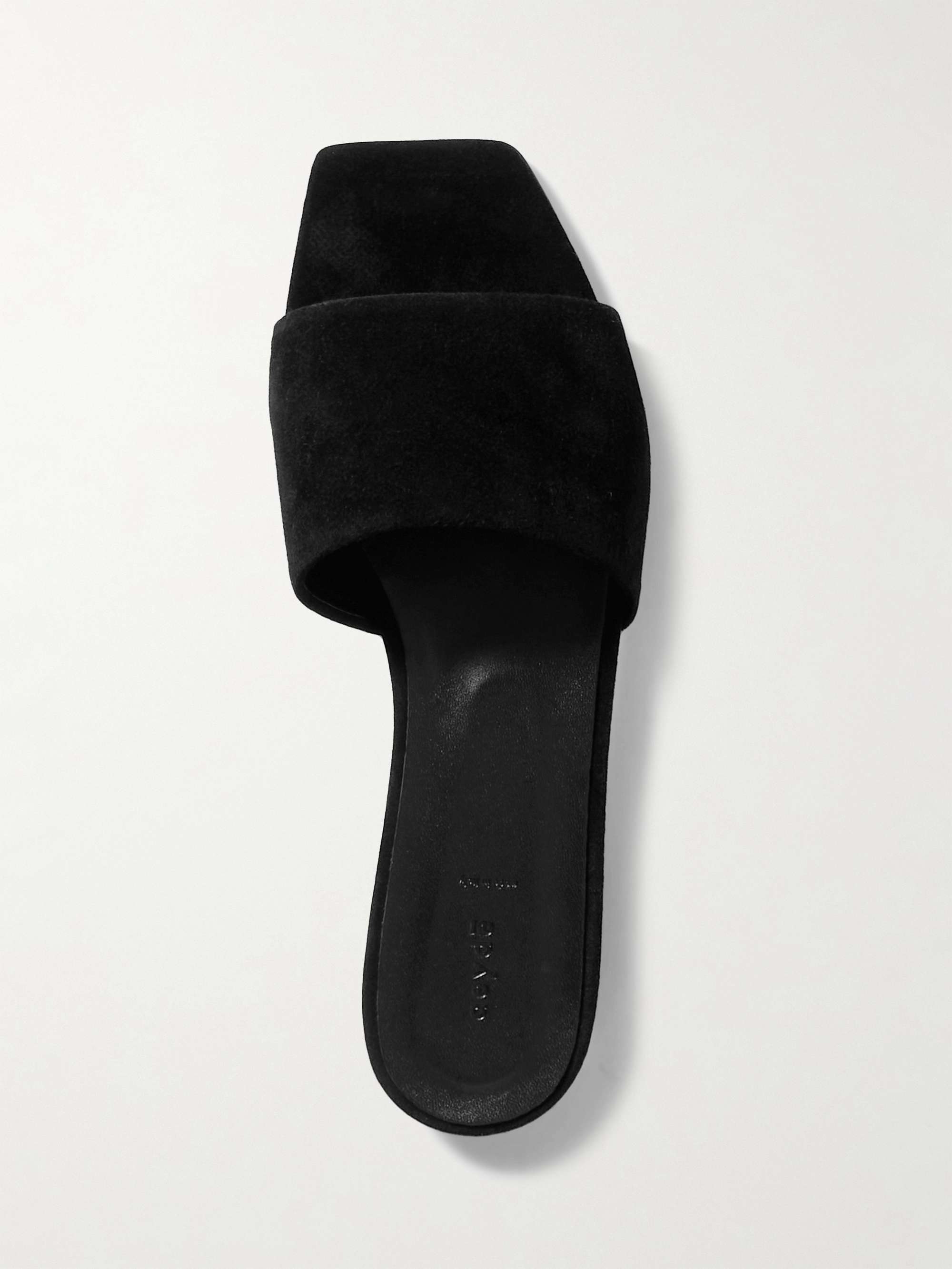 aeyde chrissy leather slides