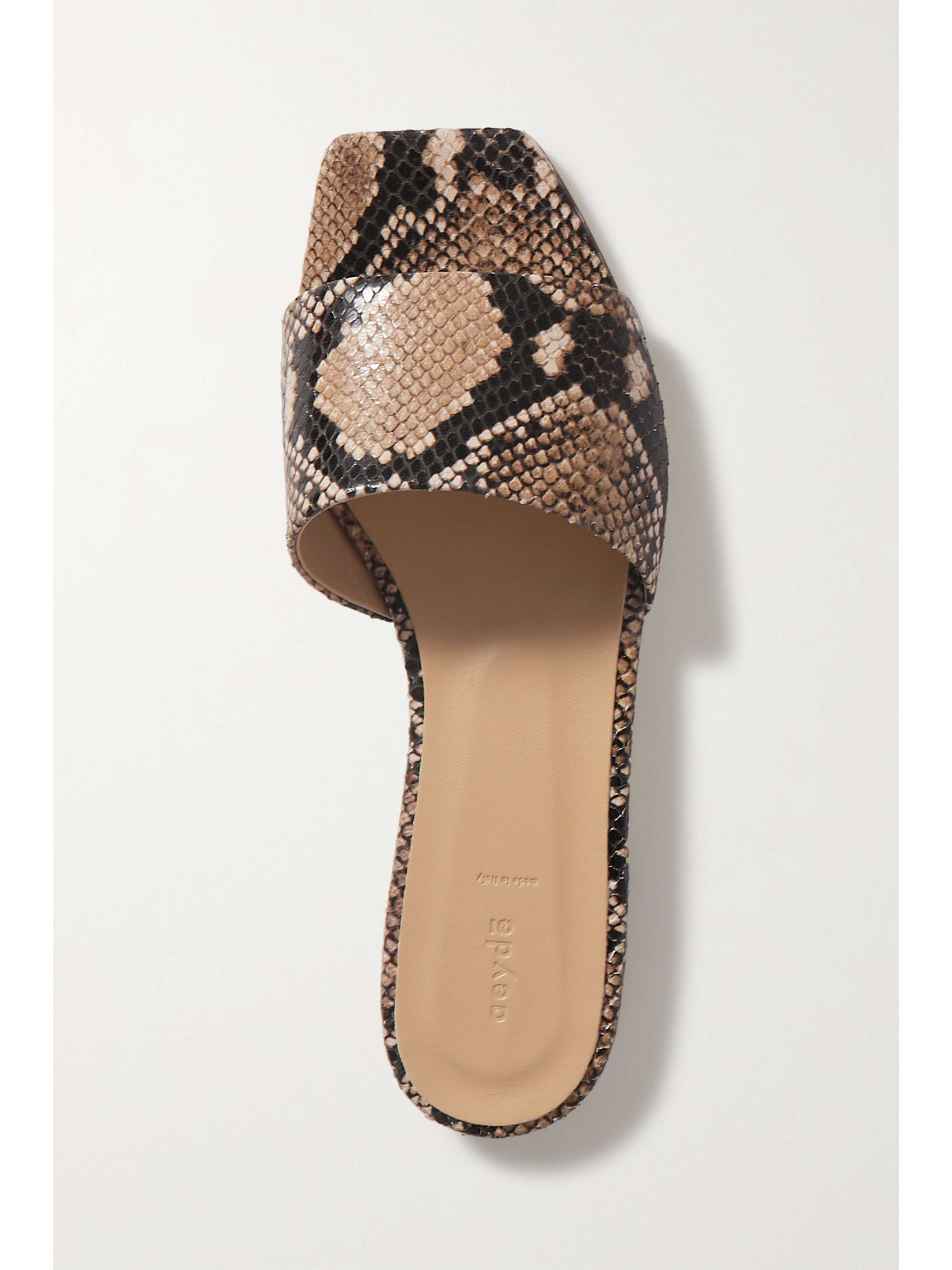 aeyde chrissy leather slides