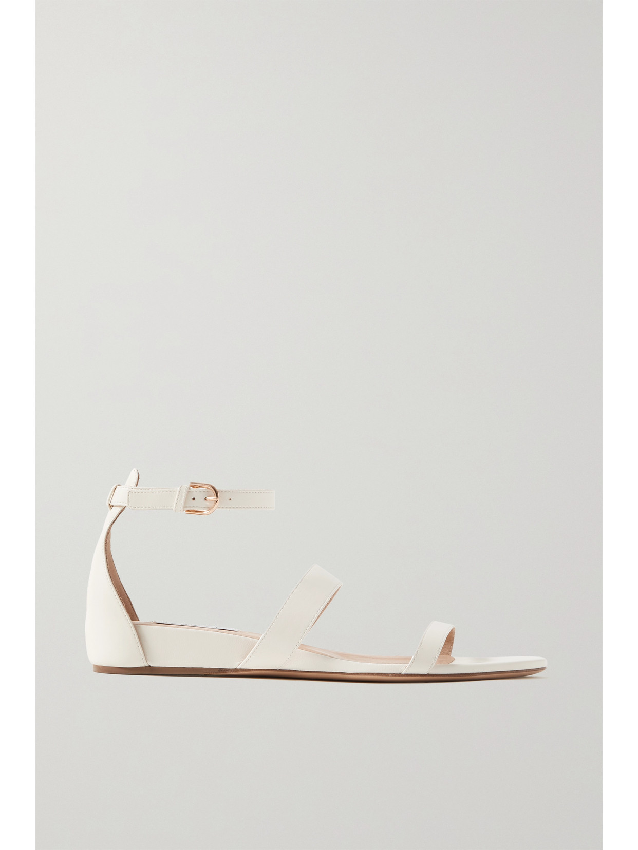Gabriela Hearst Lekker Leather Wedge Sandals - Cream