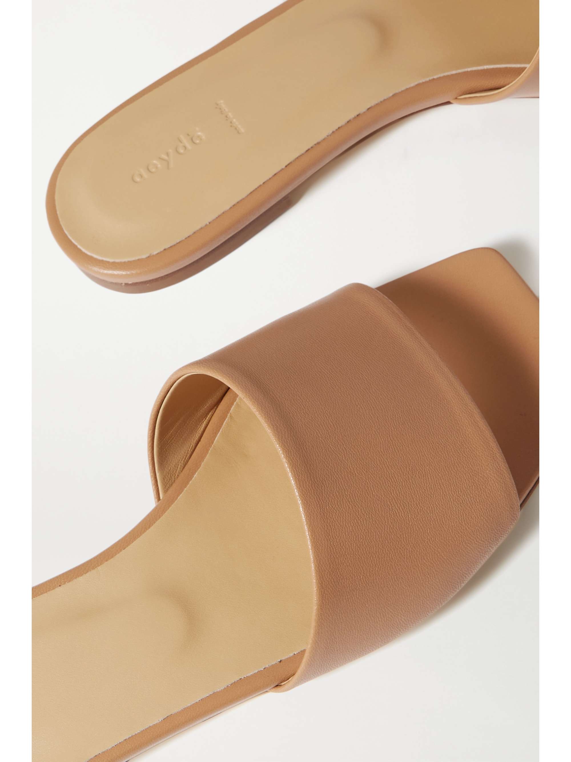 aeyde chrissy leather slides
