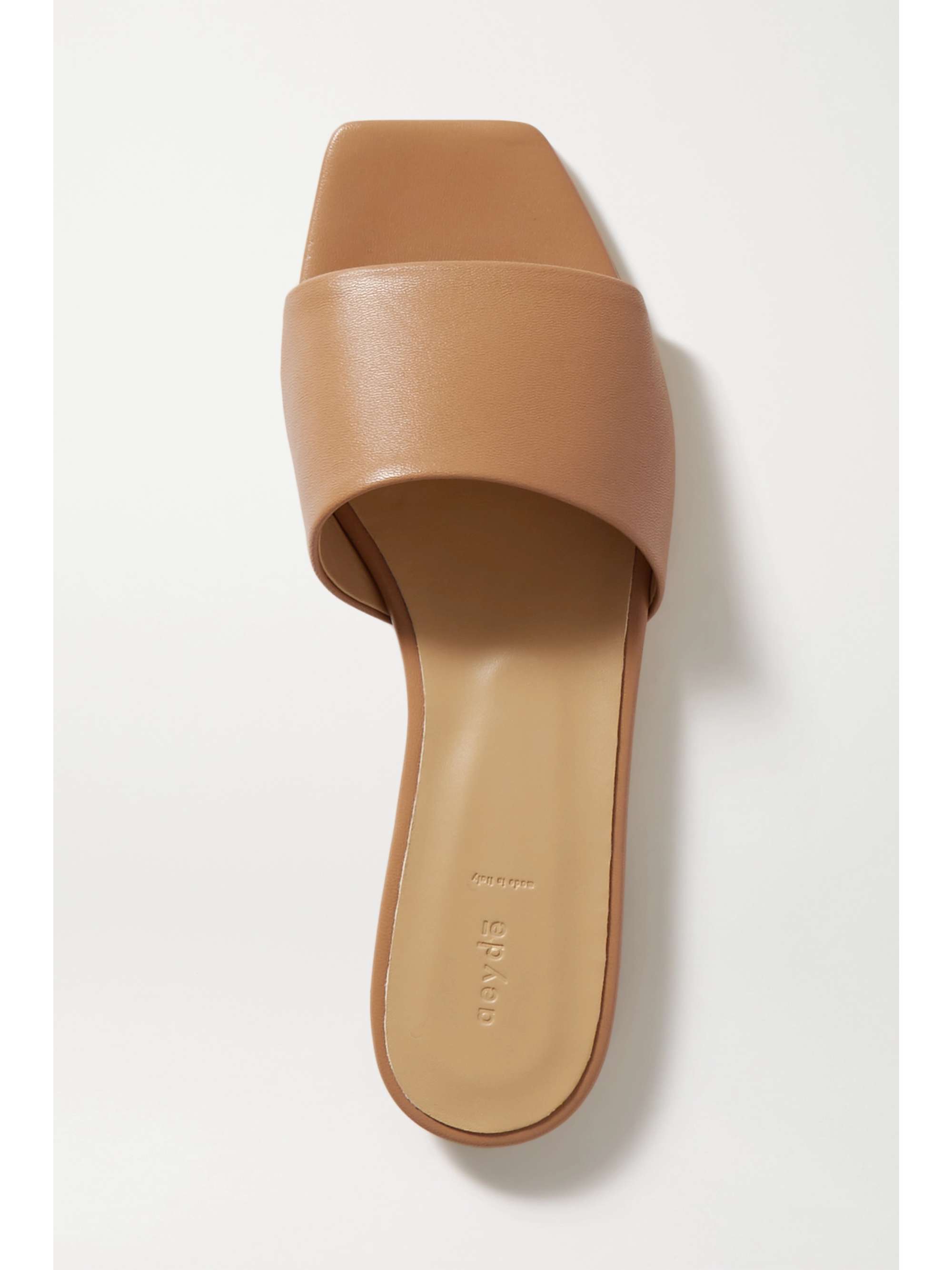 aeyde chrissy leather slides