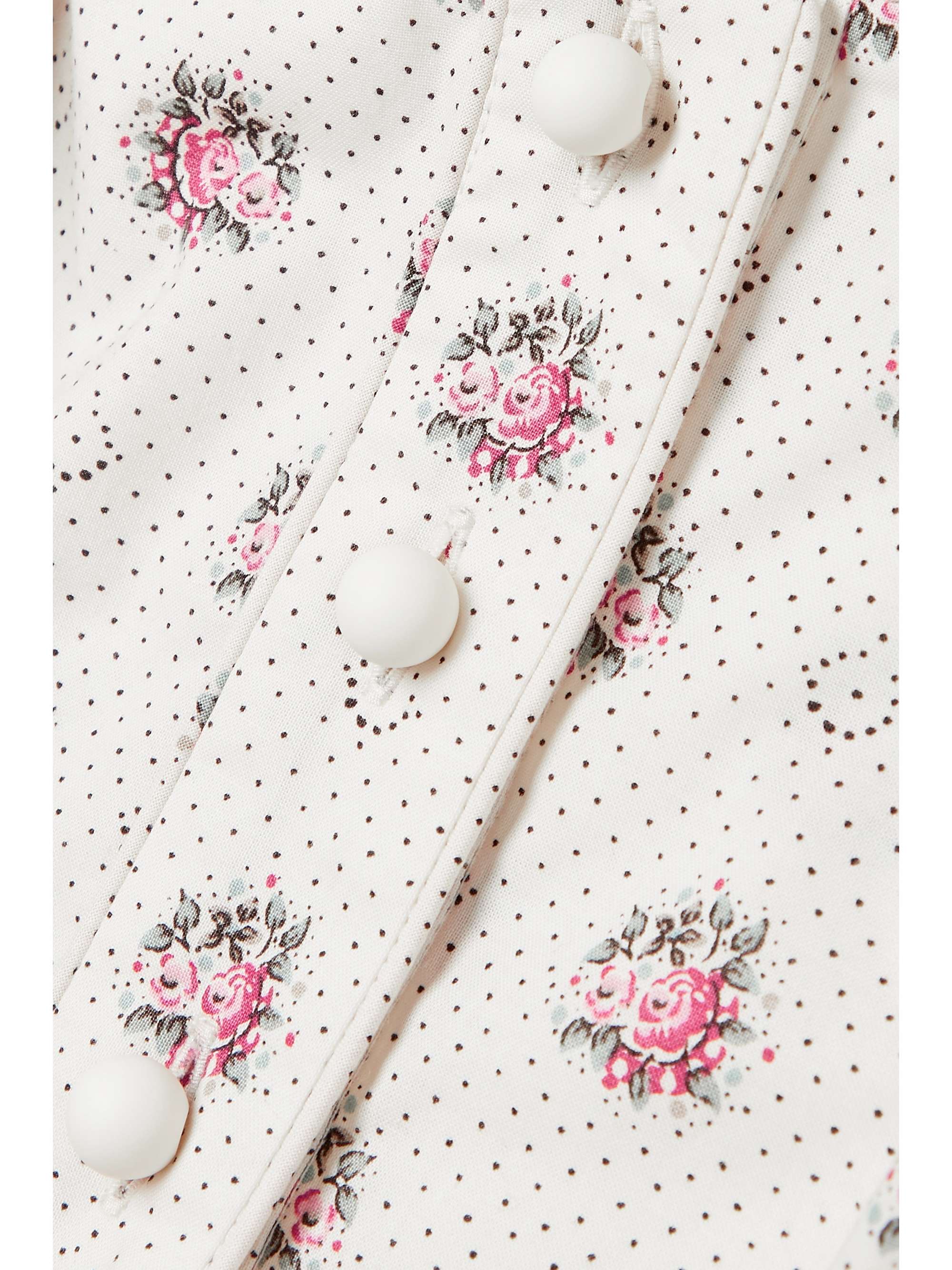 ANNA MASON Rosi cropped floral-print cotton-poplin top