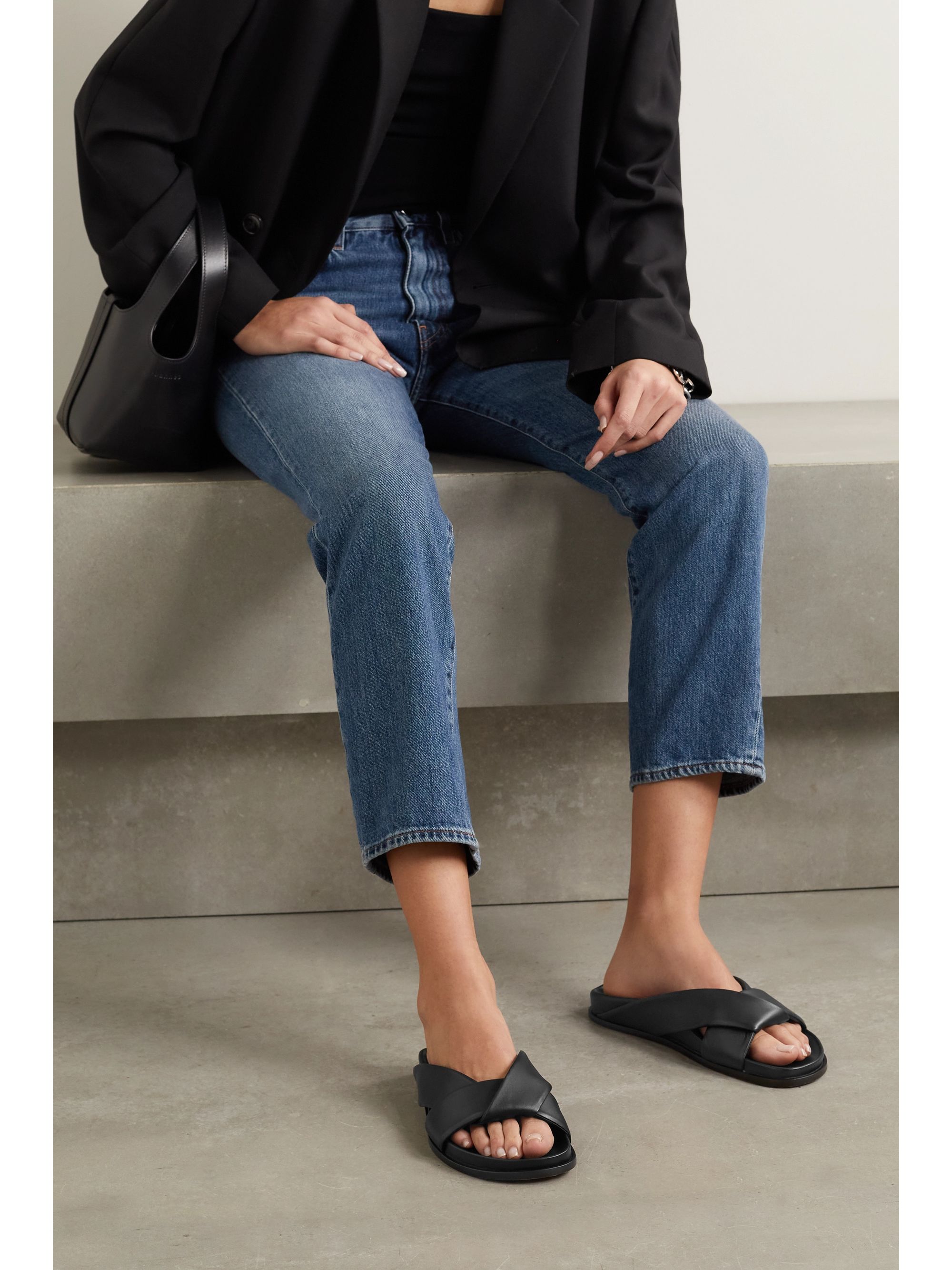 emme parsons leather slides
