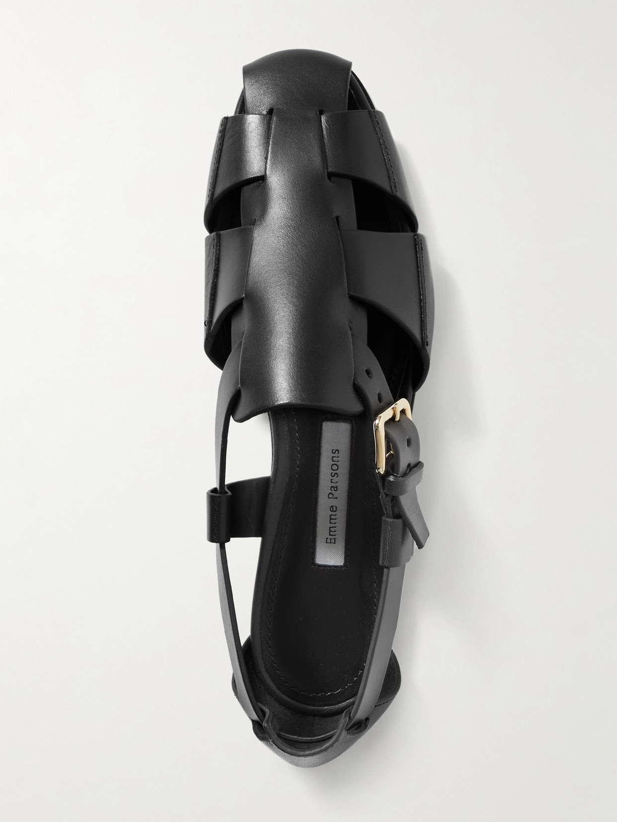 Shop Emme Parsons Ernest Leather Sandals In Black