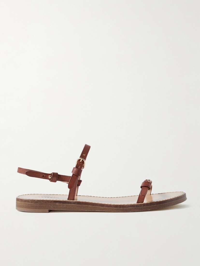 Gabriela Hearst Steward Leather Slingback Sandals