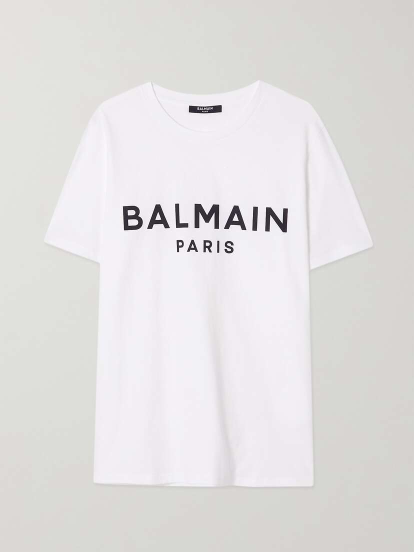 Balmain Printed Cotton-jersey T-shirt - x large