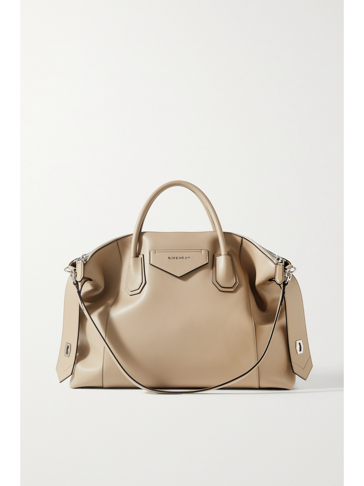 Givenchy Antigona Soft Medium Leather Tote In Beige