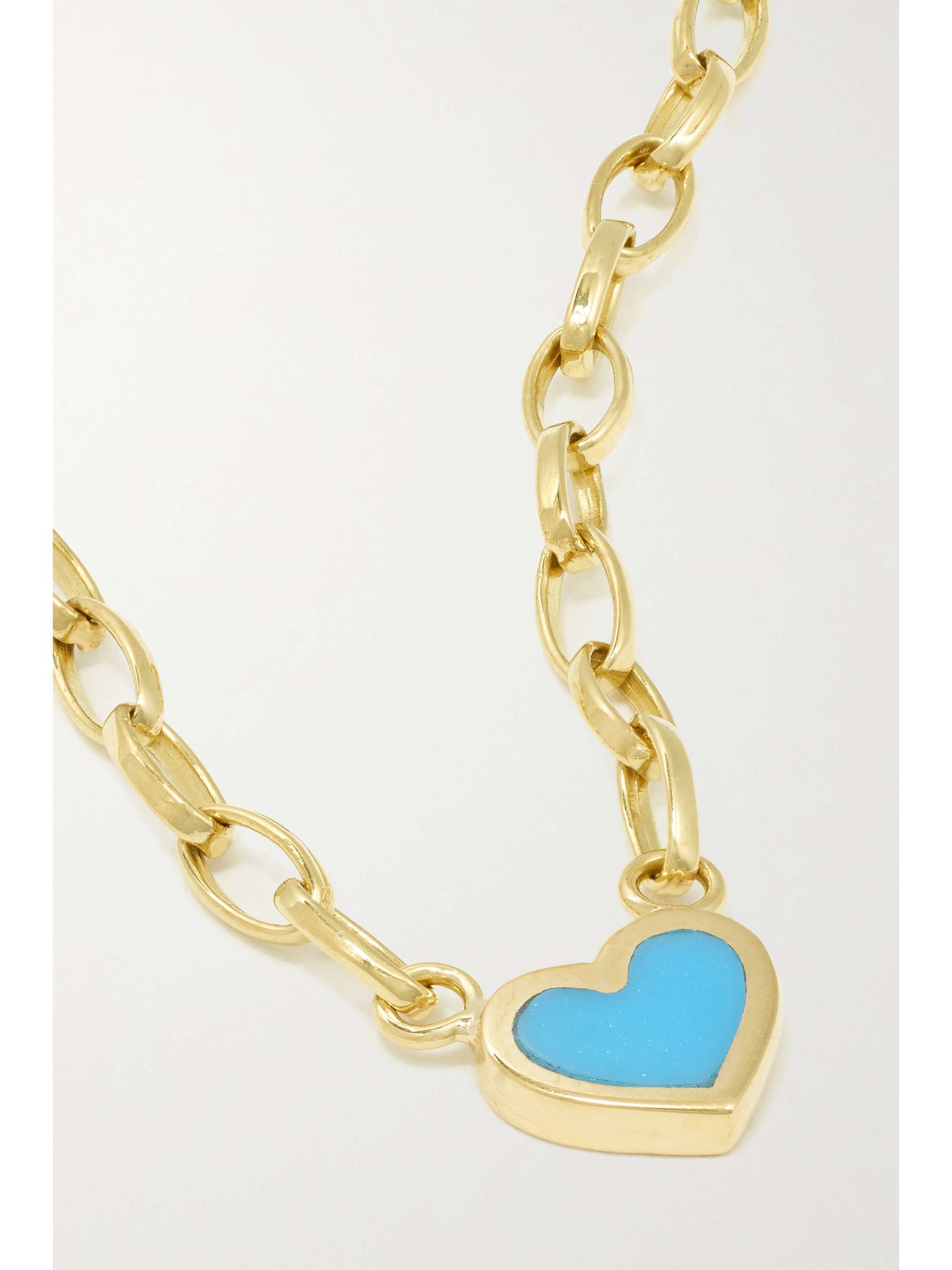 JENNIFER MEYER Small Edith 18-karat gold turquoise necklace