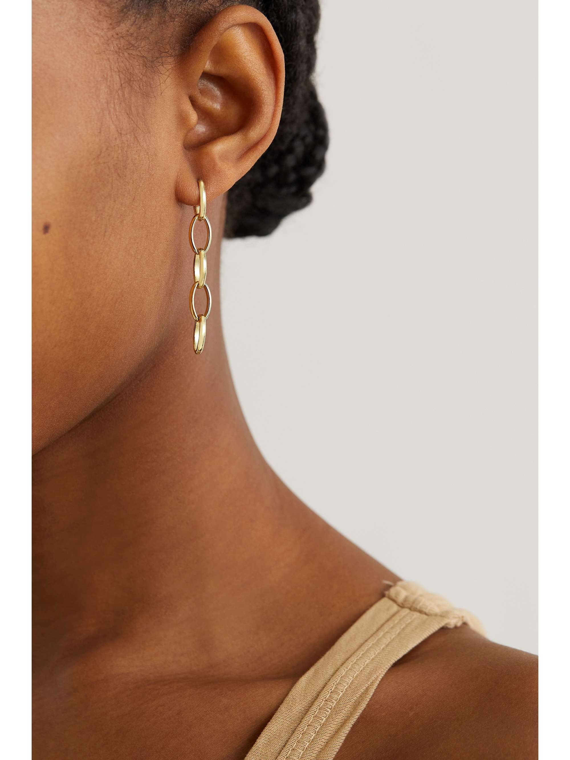 JENNIFER MEYER Medium Edith 18-karat gold earrings