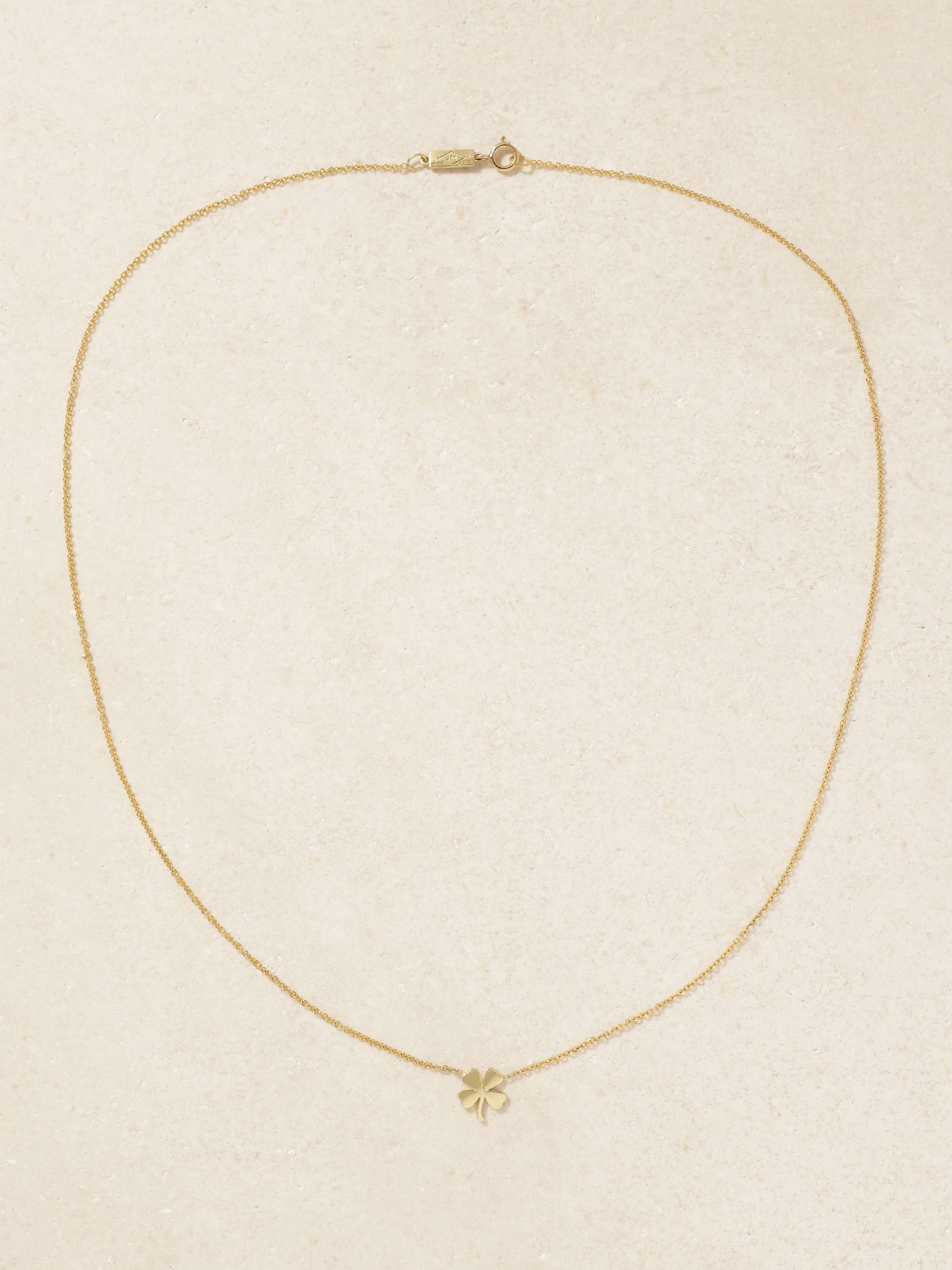 JENNIFER MEYER Mini Clover 18-karat gold necklace